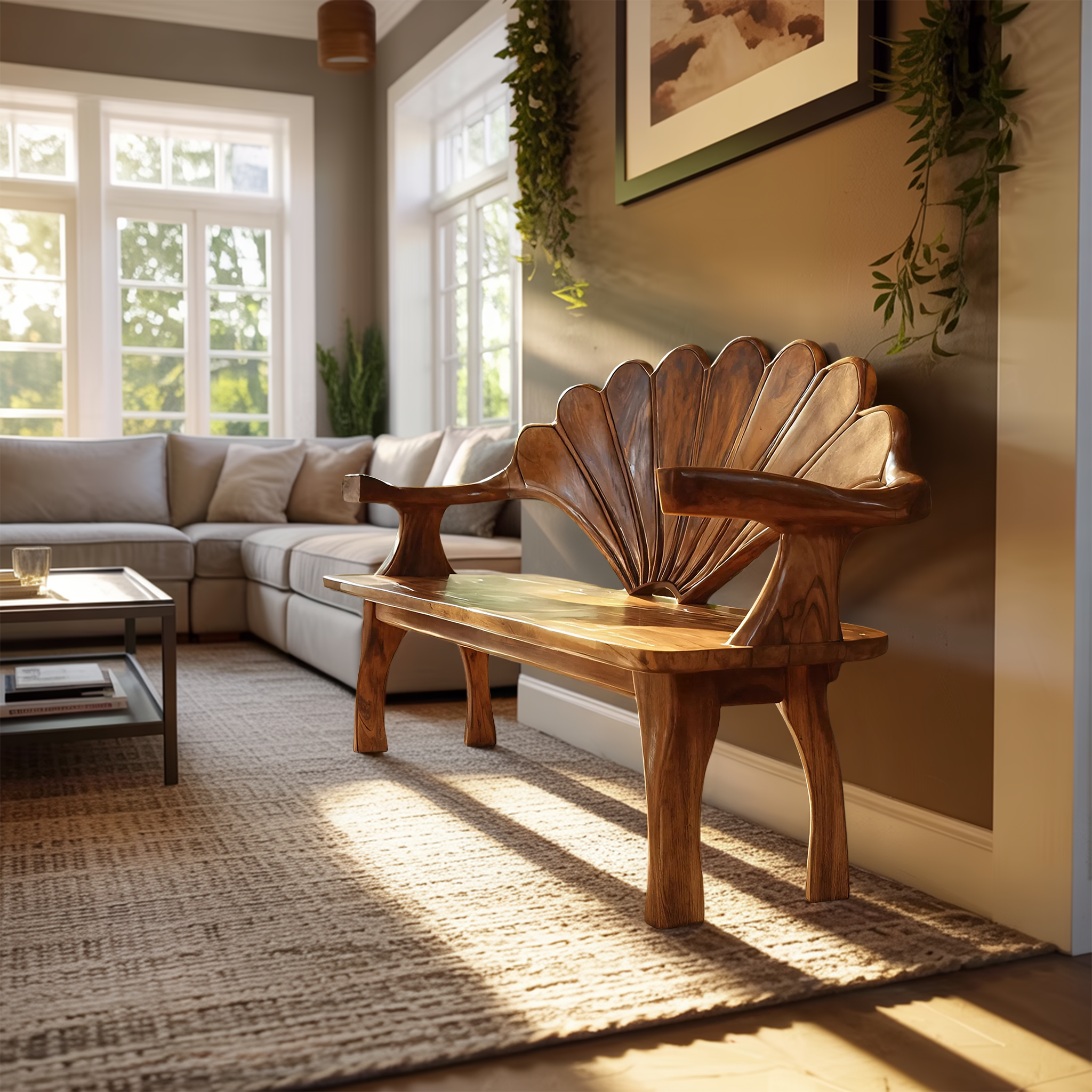 Live Edge Wooden Bench For Entryway Interior Styling SILDTTRBEN035