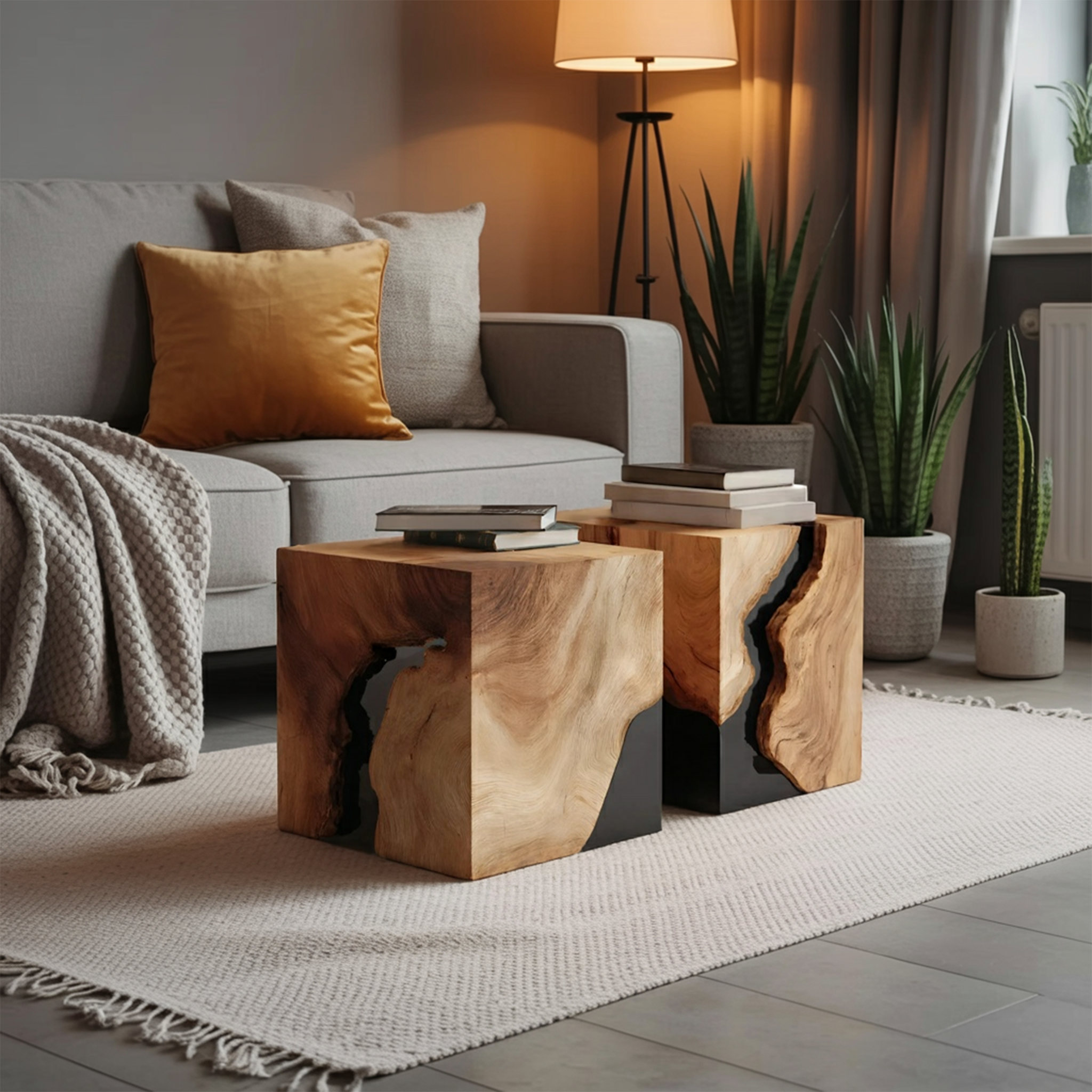 Modern Solid Wood Square Coffee Table For Home Style SILDTTNCF035