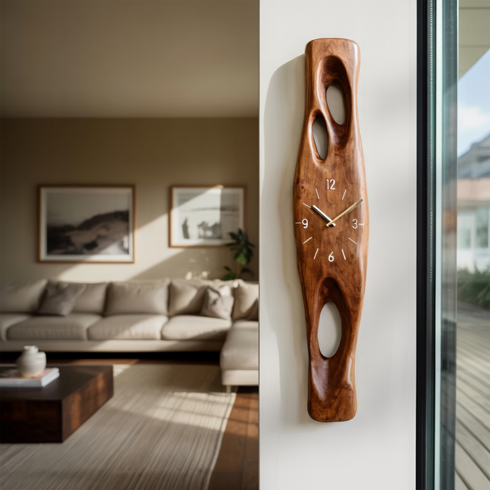 Minimalist Wall Clock Vertical Decor For Living Room SITHHNWAC003