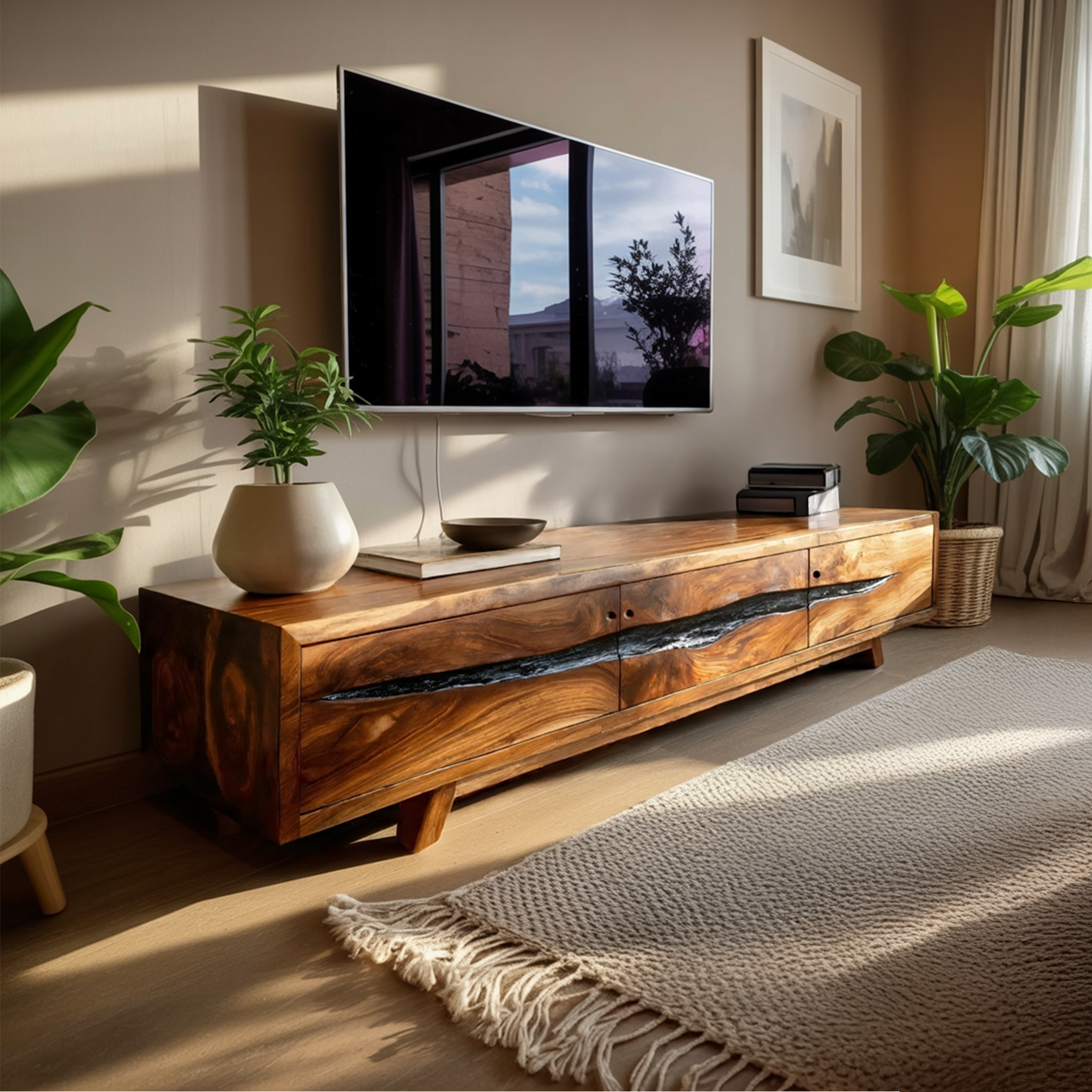 Farmhouse Solid Wood TV Console For Bedroom Design SILDTTNTVC087