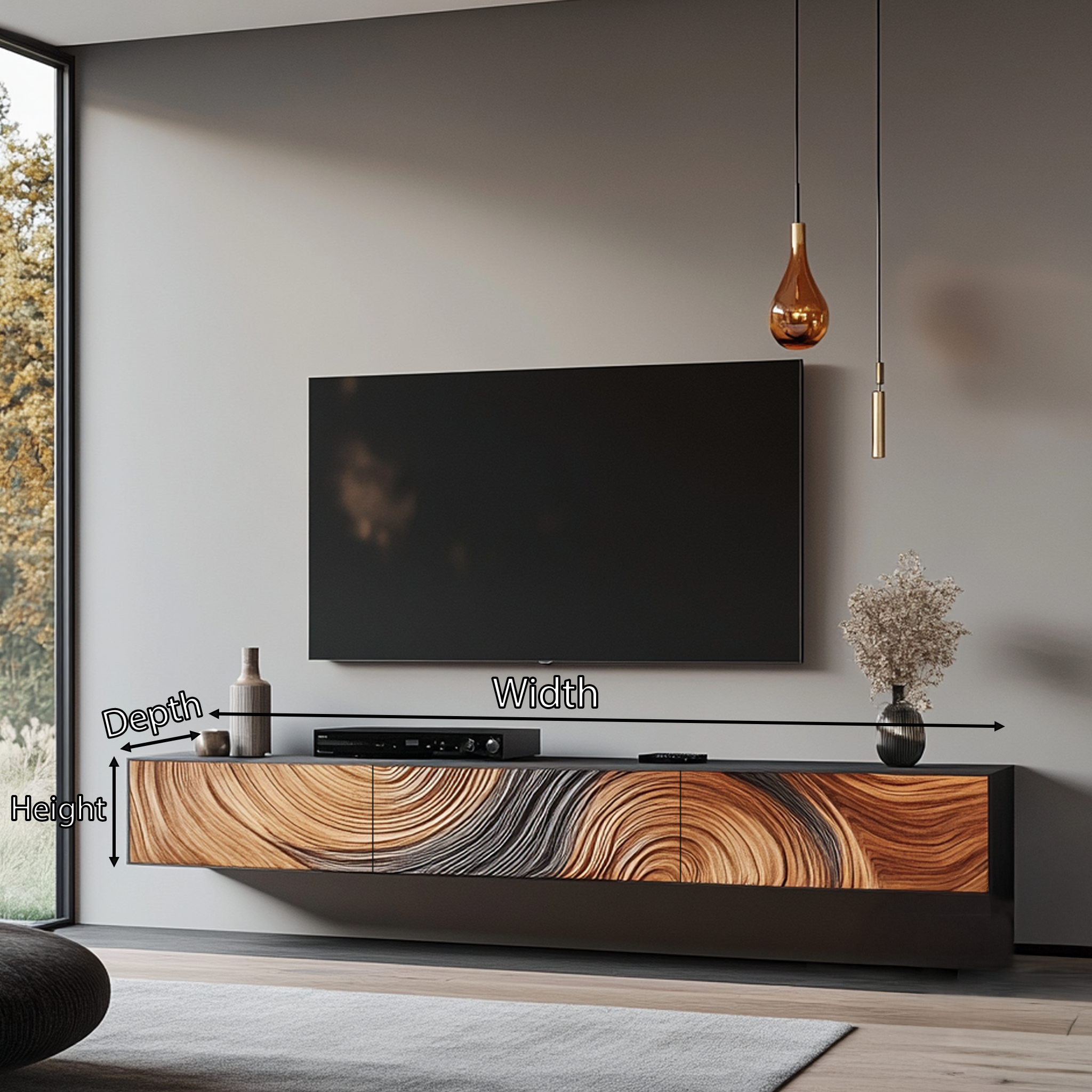 Rustic TV Console For Living Room Furniture Decor SILDTTRTVC047