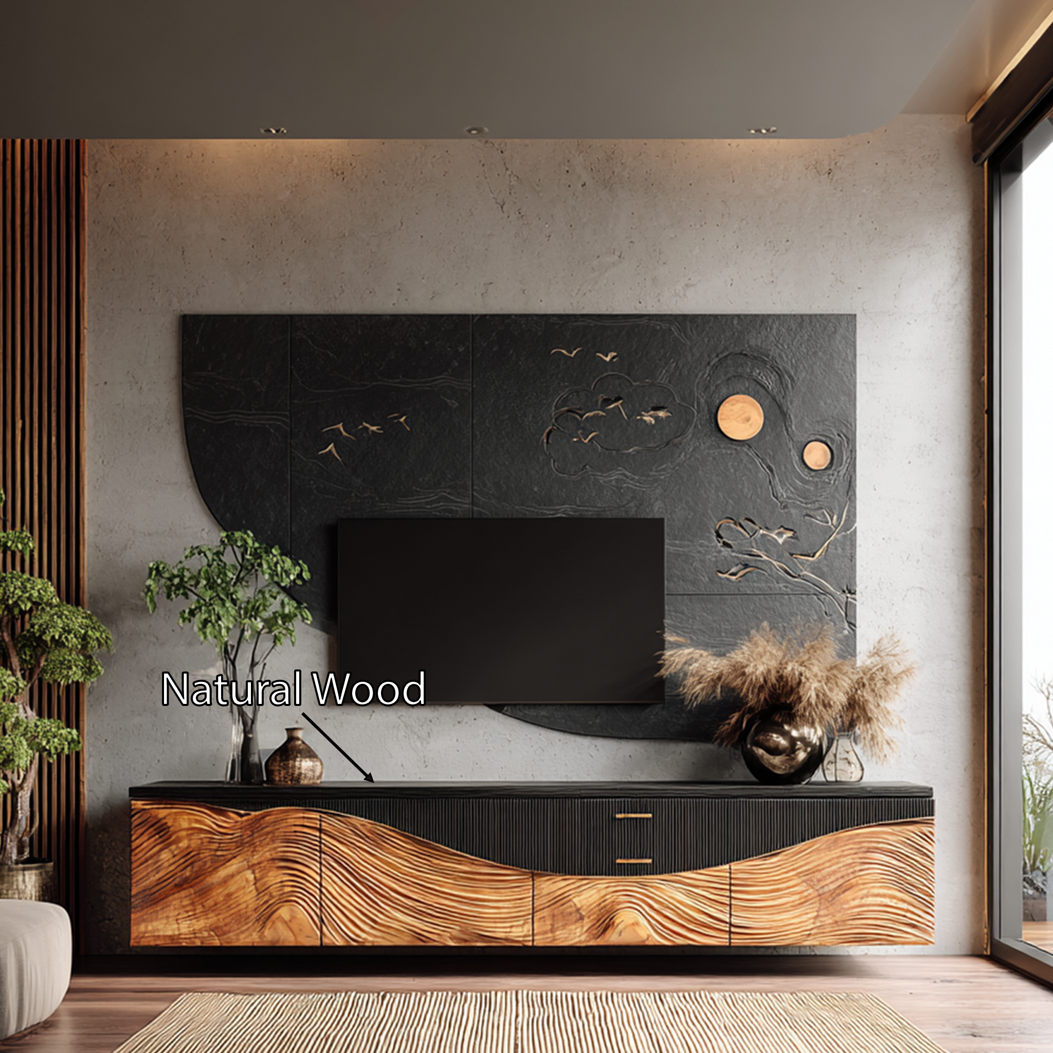 Rustic TV Console For Entryway Design Ideas SILDTTRTVC056