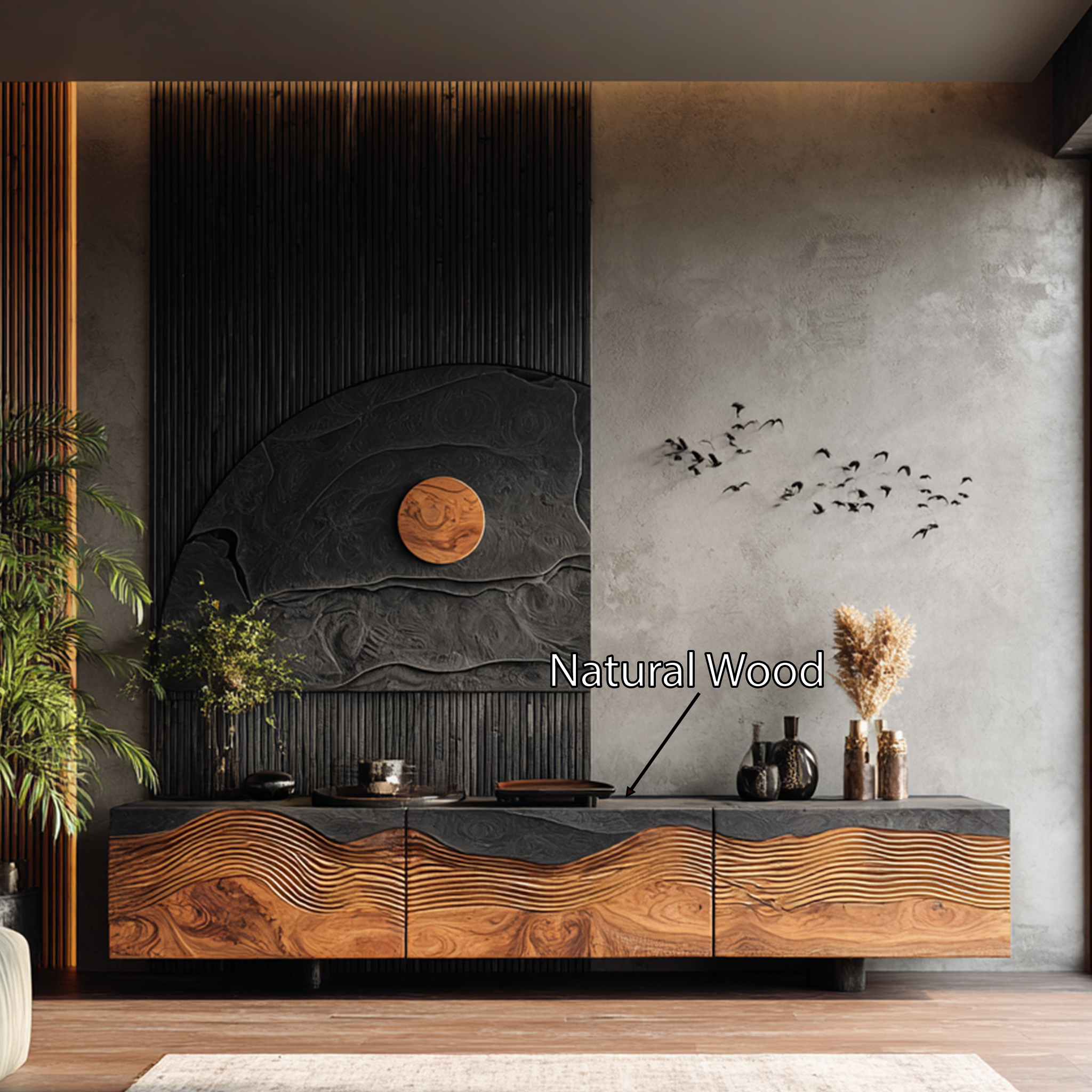 Mid Century Media Cabinet For Home Furniture SILDTTRTVC051