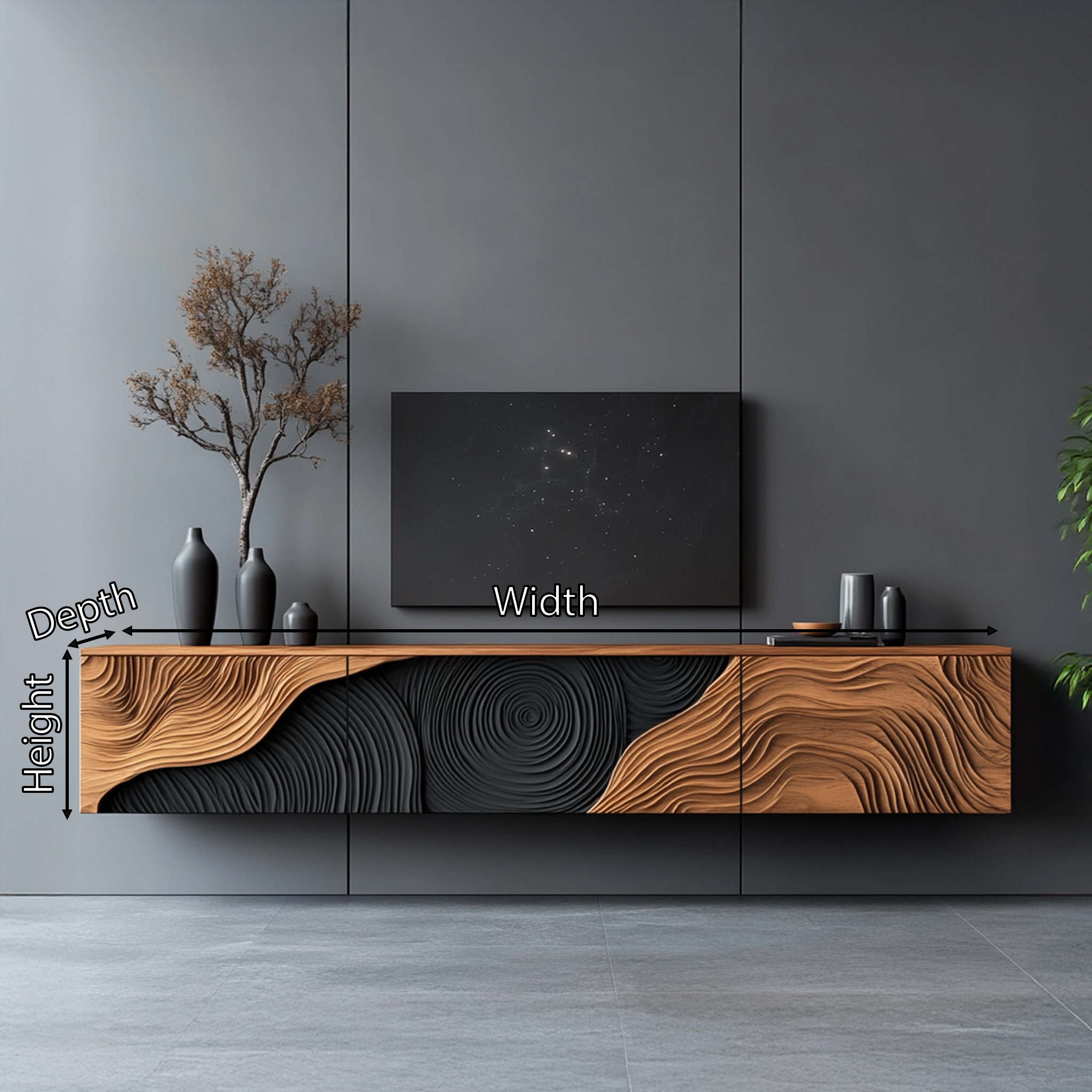Mid Century Modern TV Cabinet For Entryway Design SILDTTRTVC059