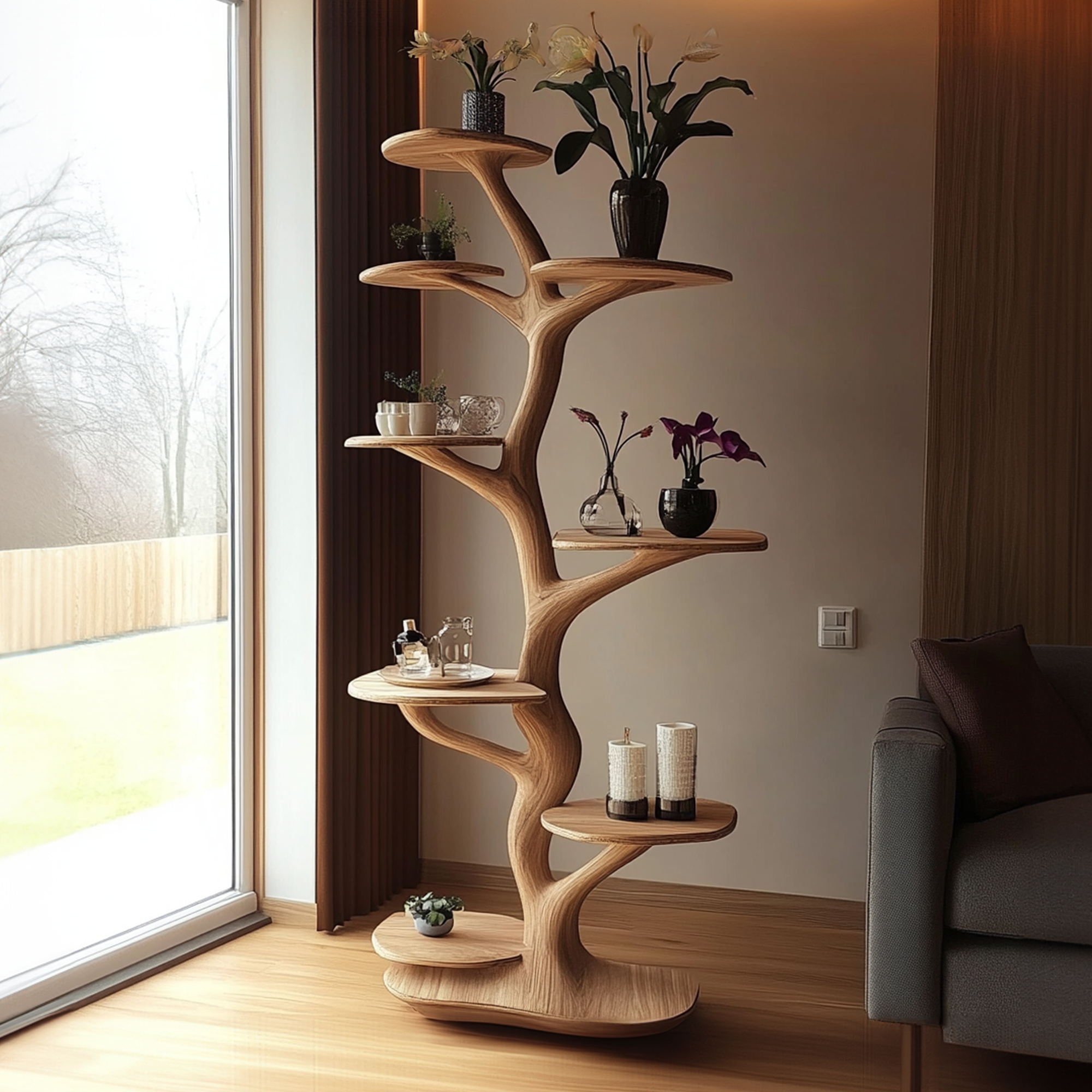 Nature Solid Wood Tree Tower Tree Cat Tree Gift Cat SINLTT001