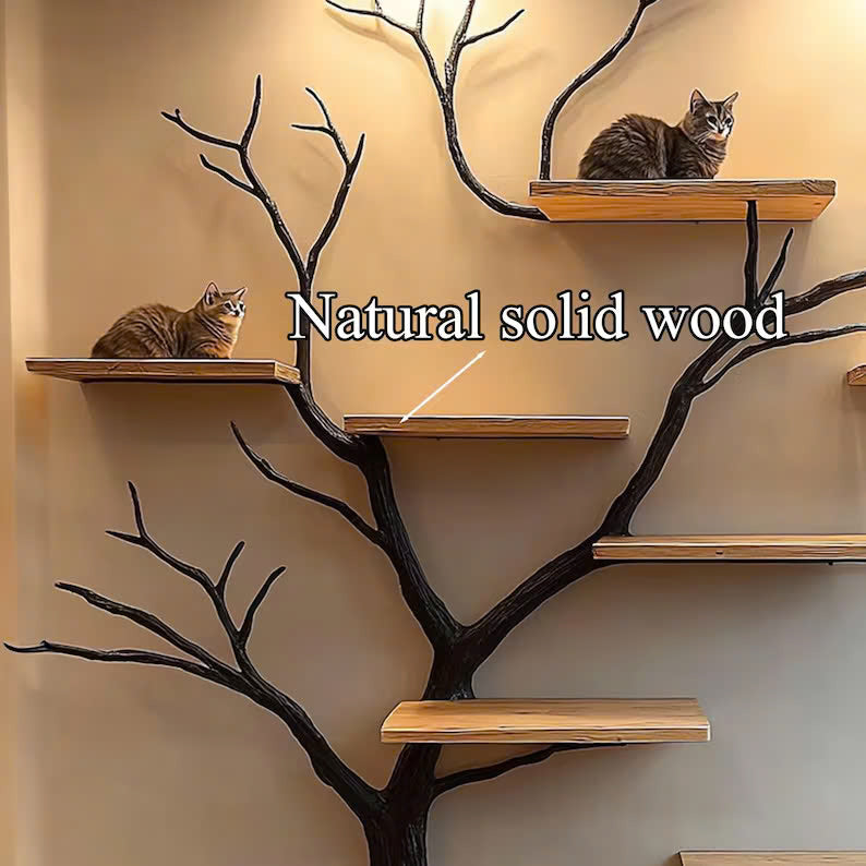 Natural Solid Wood Cat Tree Cat House Gift Cat SINLTT008