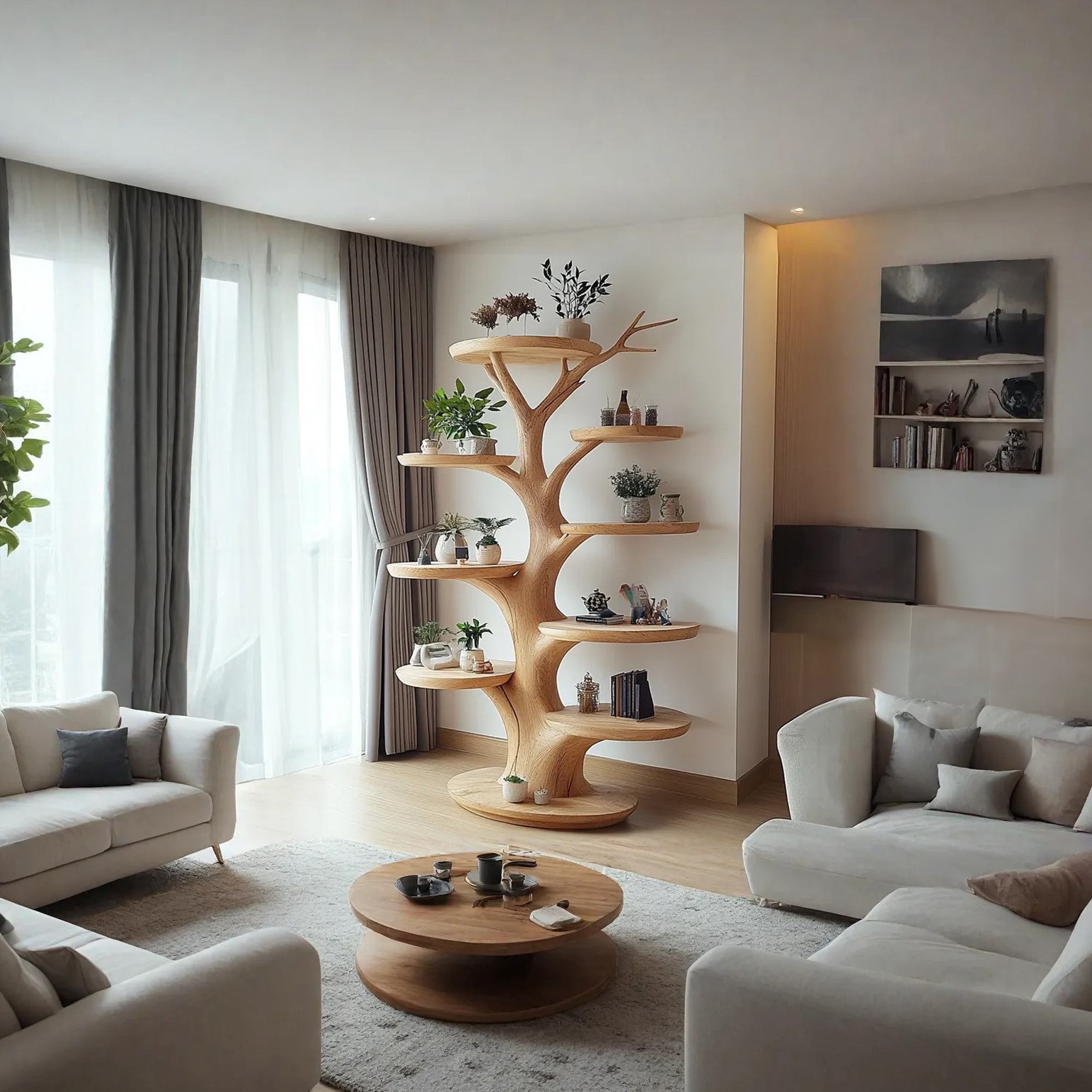 Custom Wooden Cat Tower Solid Wood Column Gift For Cat SINLTT004