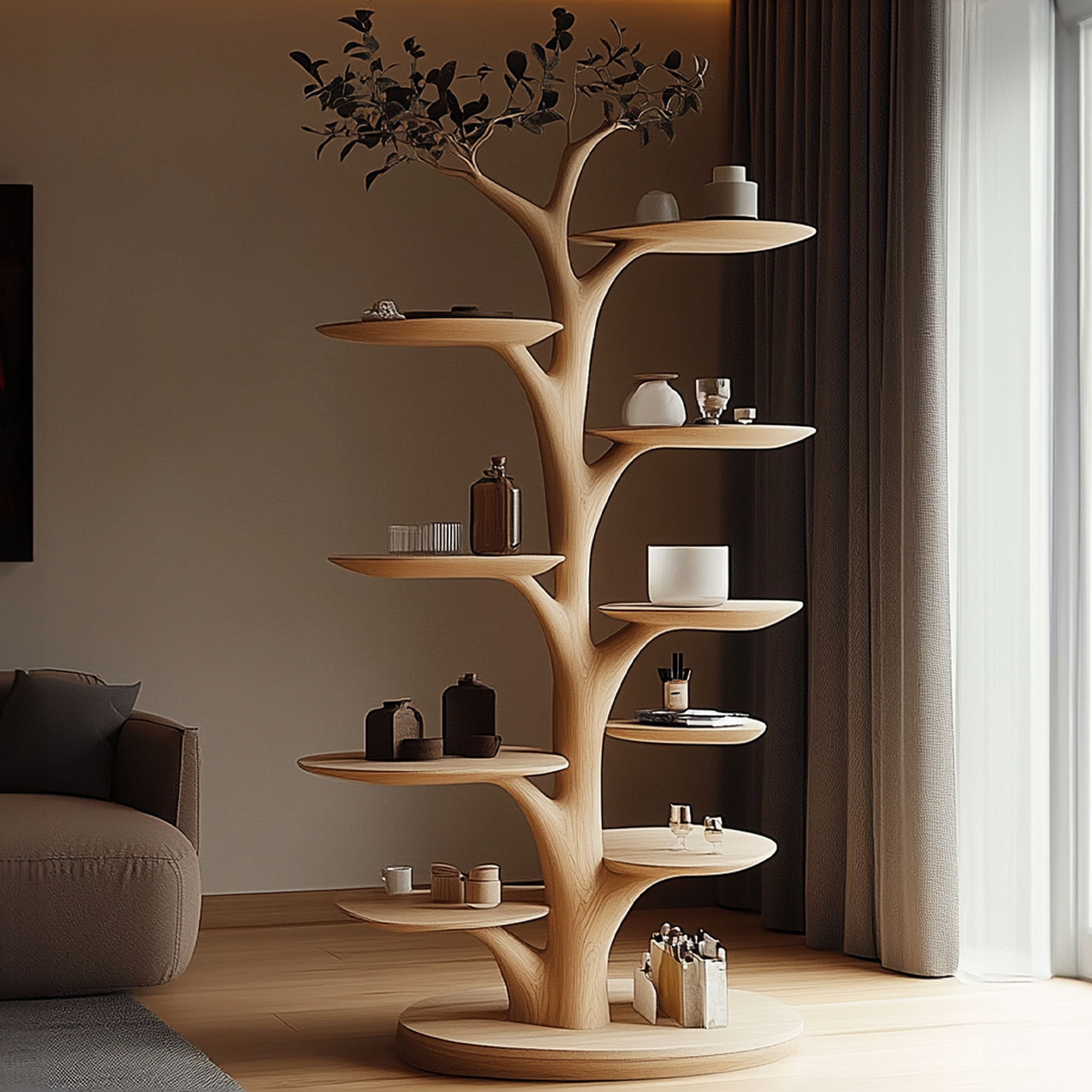 Wooden Cat Tower Modern Cat Furniture Gift Cat SINLTT003