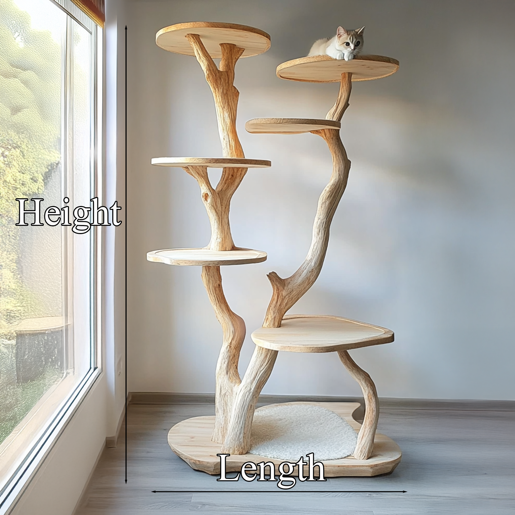Handcrafted Cat Shelf Custom Cat Toy Shelf Solid Wood Decor Home Gift SINLTT017