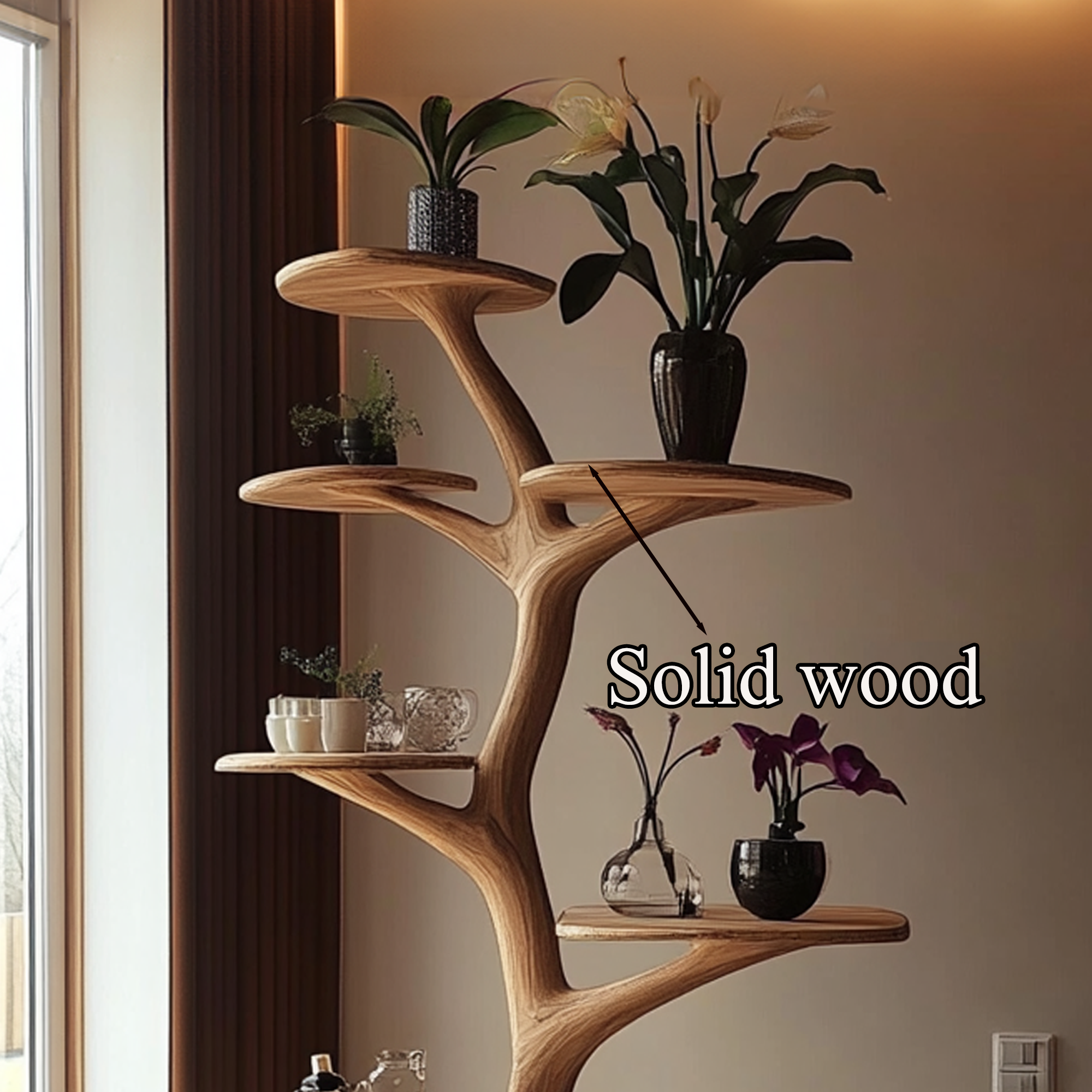 Nature Solid Wood Tree Tower Tree Cat Tree Gift Cat SINLTT001