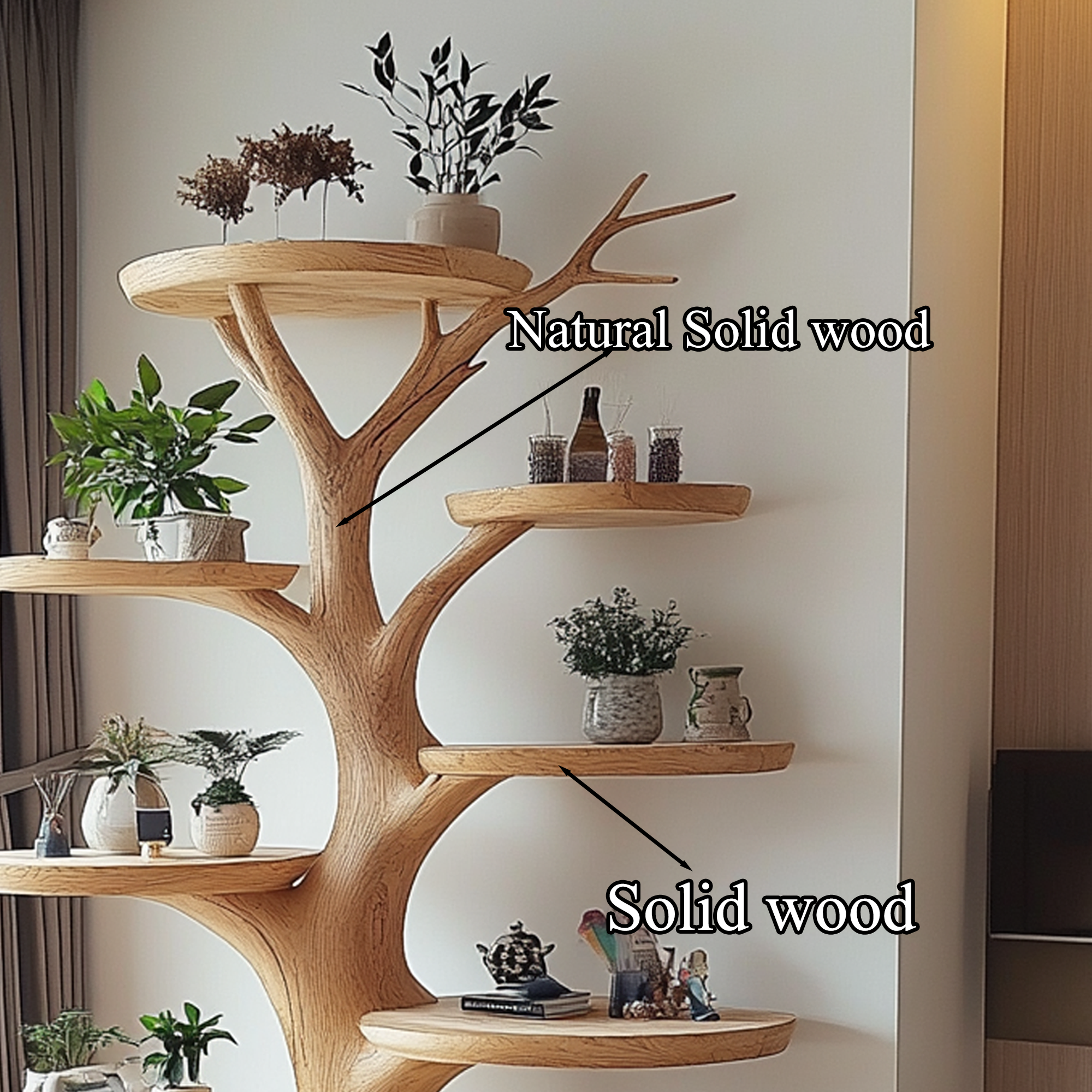 Custom Wooden Cat Tower Solid Wood Column Gift For Cat SINLTT004