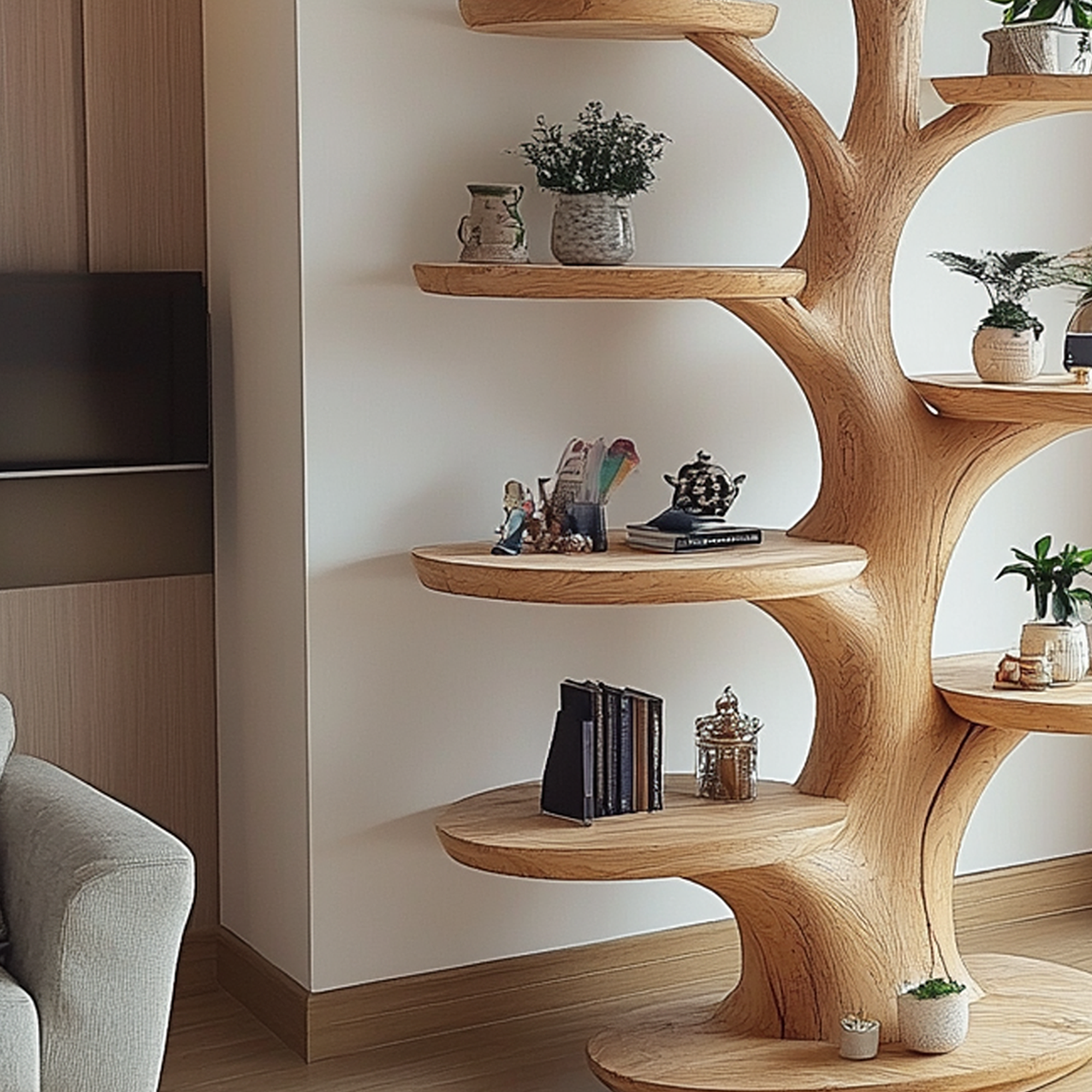 Custom Wooden Cat Tower Solid Wood Column Gift For Cat SINLTT004