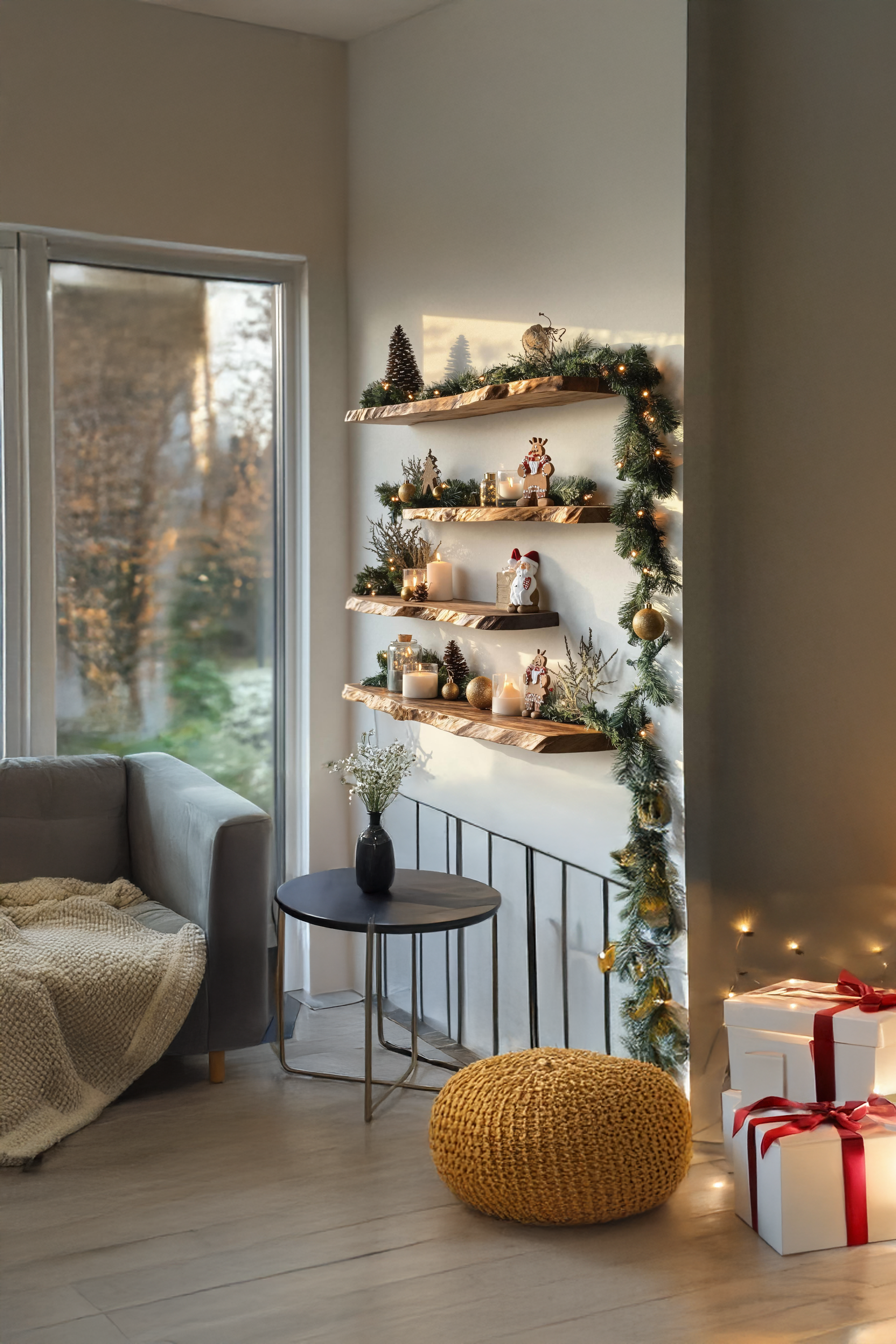 Farmhouse Solid Wood Floating Shelf For Holiday Bedroom Decoration SILDTTNCFL042