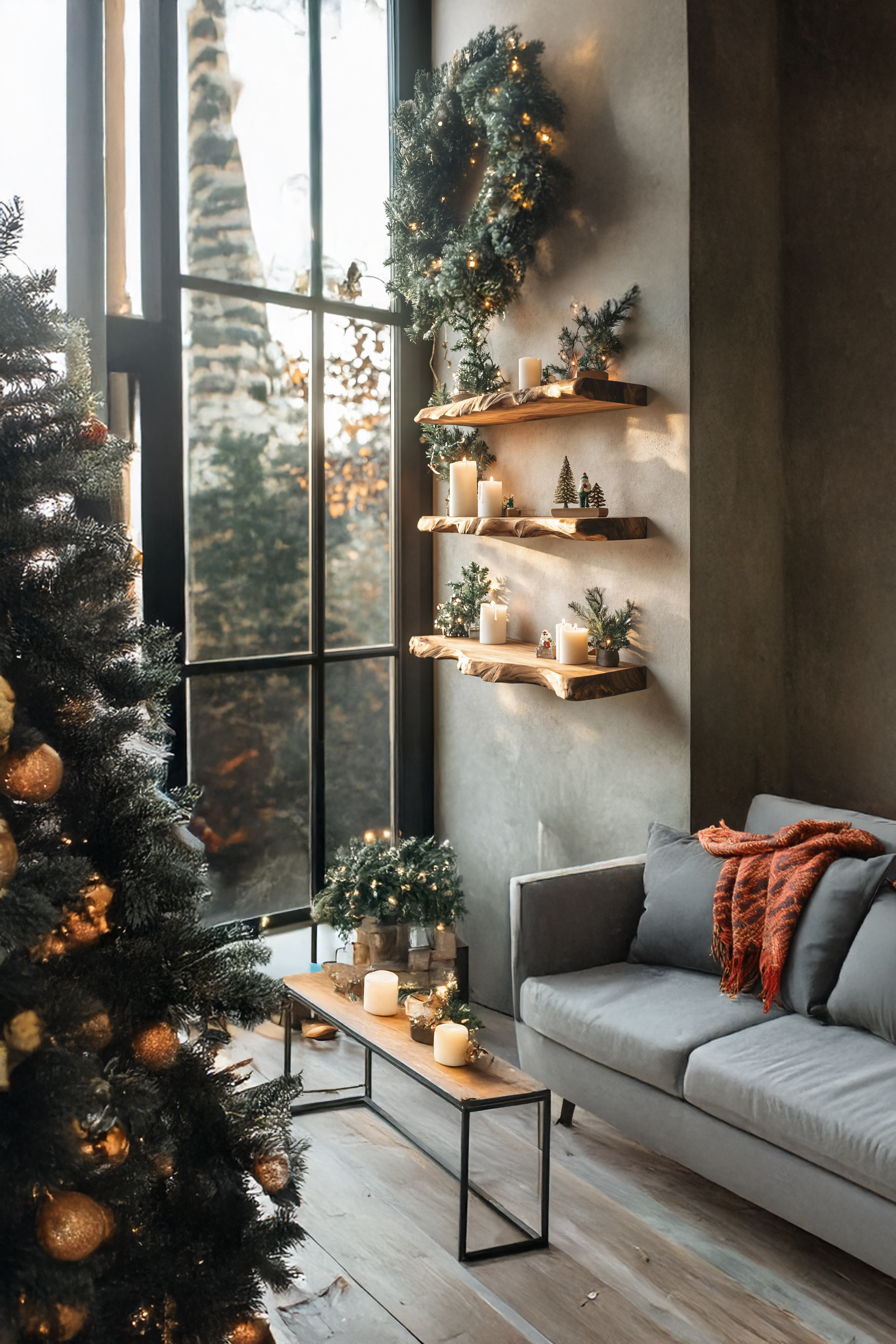 Modern Wooden Floating Shelf For Holiday Bedroom Wall Decoration SILDTTNCFL016