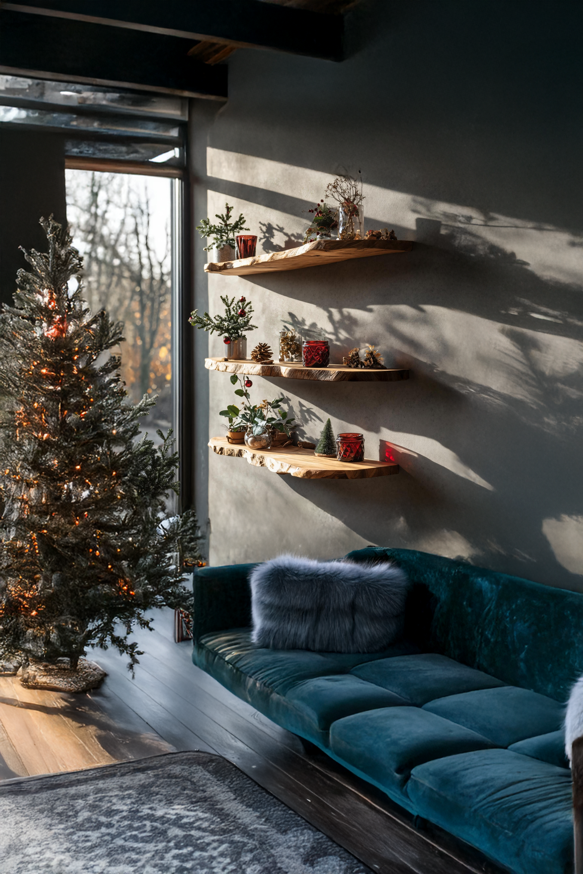 Modern Solid Wood Floating Shelf For Christmas Bedroom Furniture SILDTTNCFL020