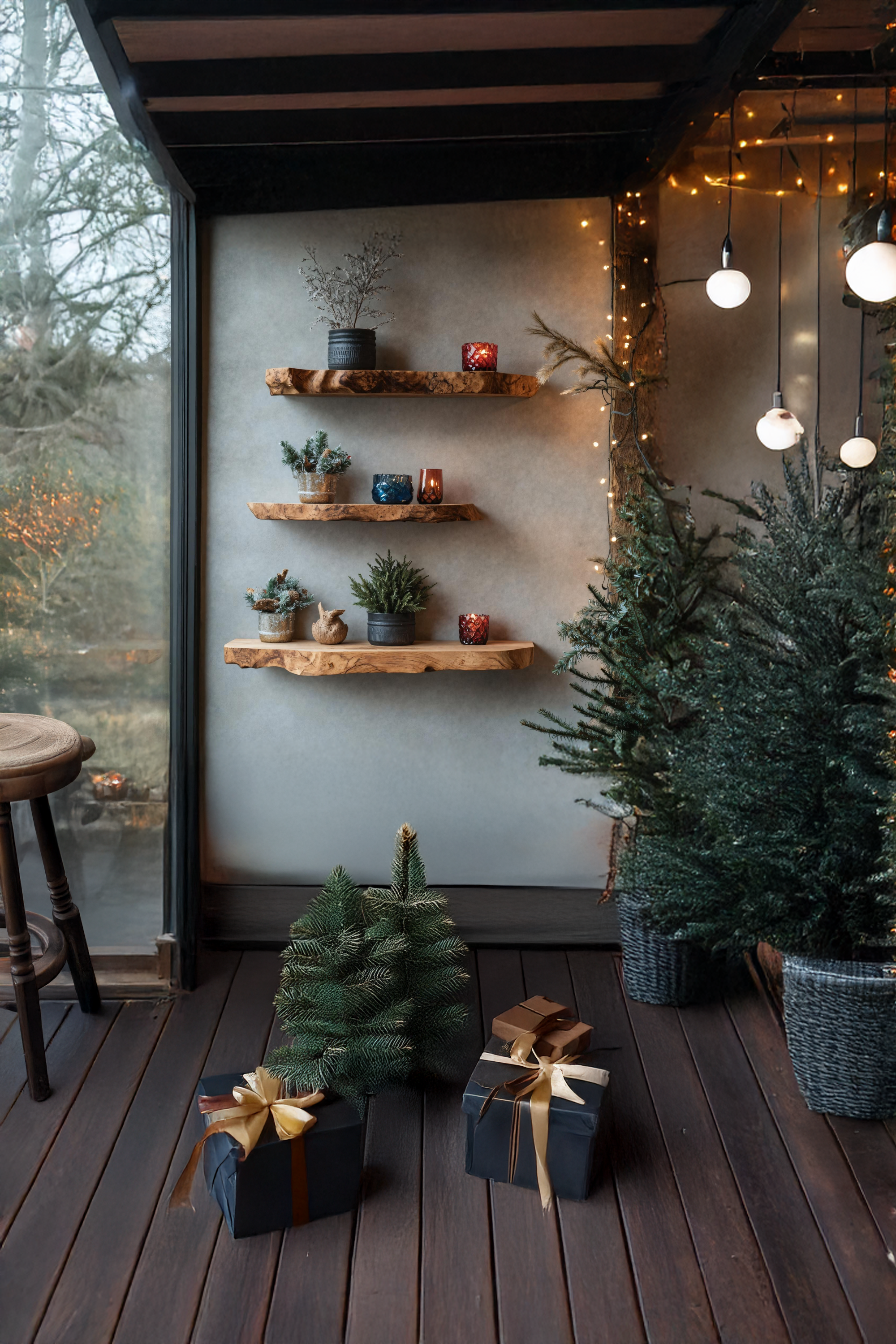 Modern Wooden Floating Shelf For Holiday Furniture Living Room SILDTTNCFL024