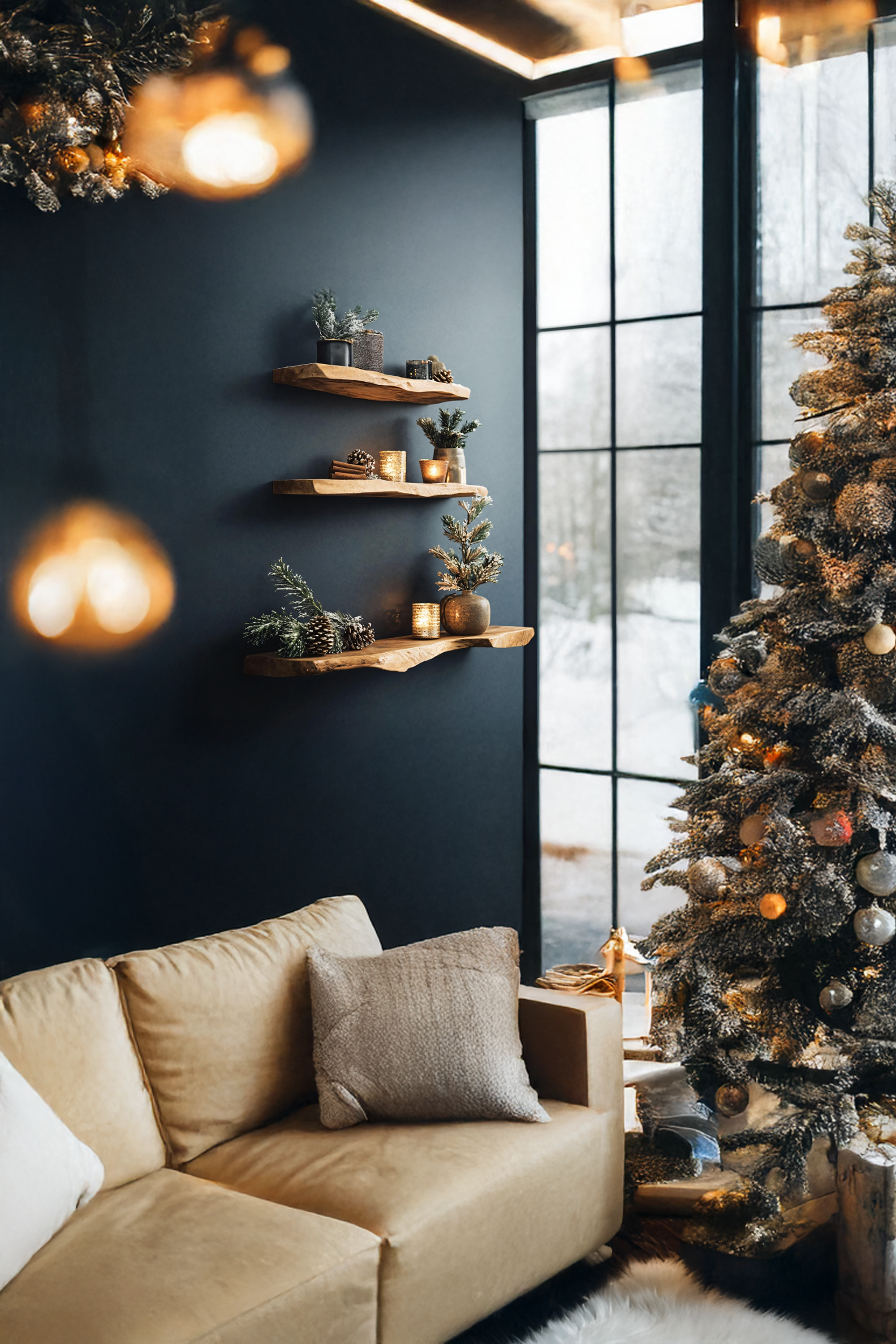 Modern Live Edge Floating Shelf For Bedroom Christmas Decoration SILDTTNCFL008