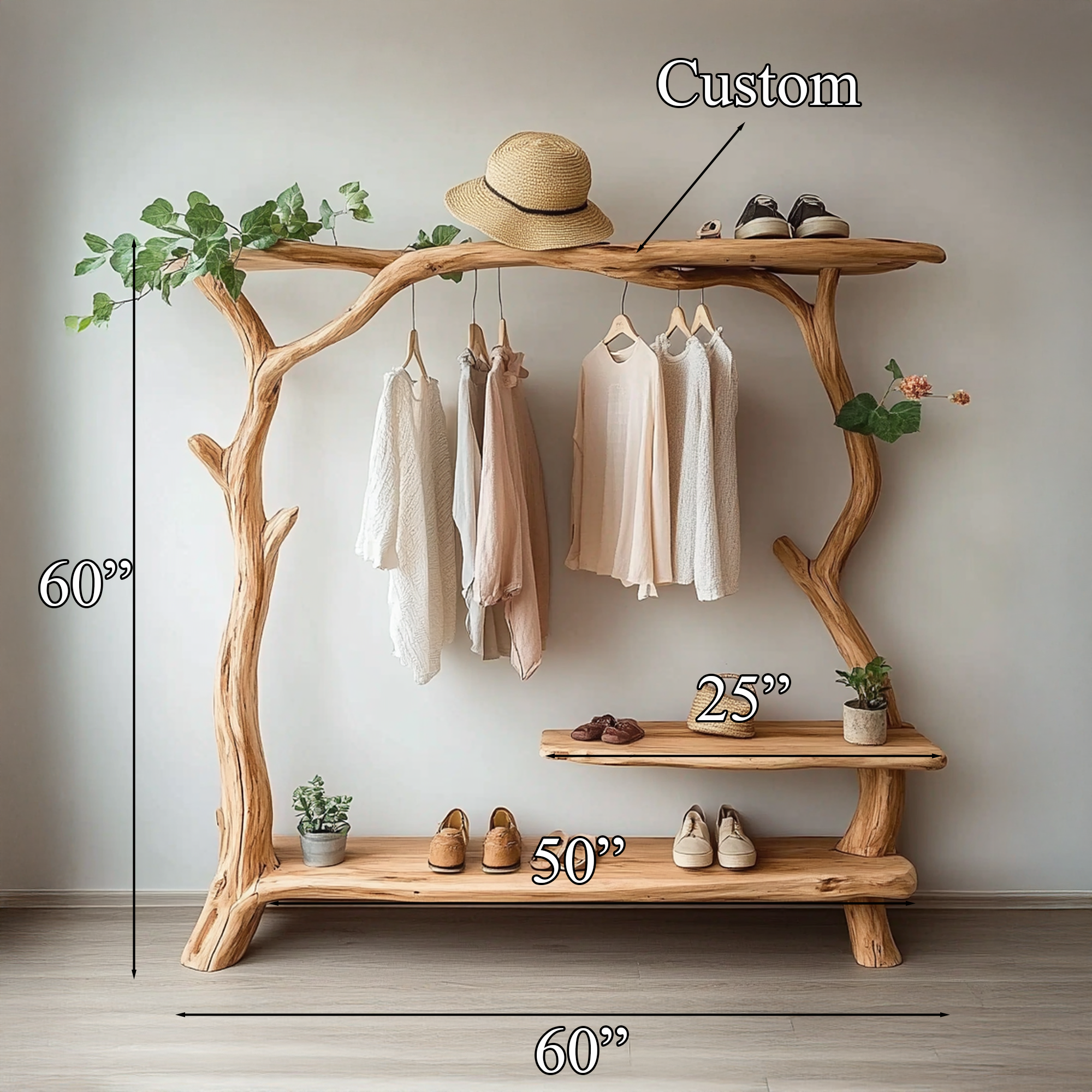 Free Standing Clothes Rack Home Decor Office Decor Gifts SINLTB152