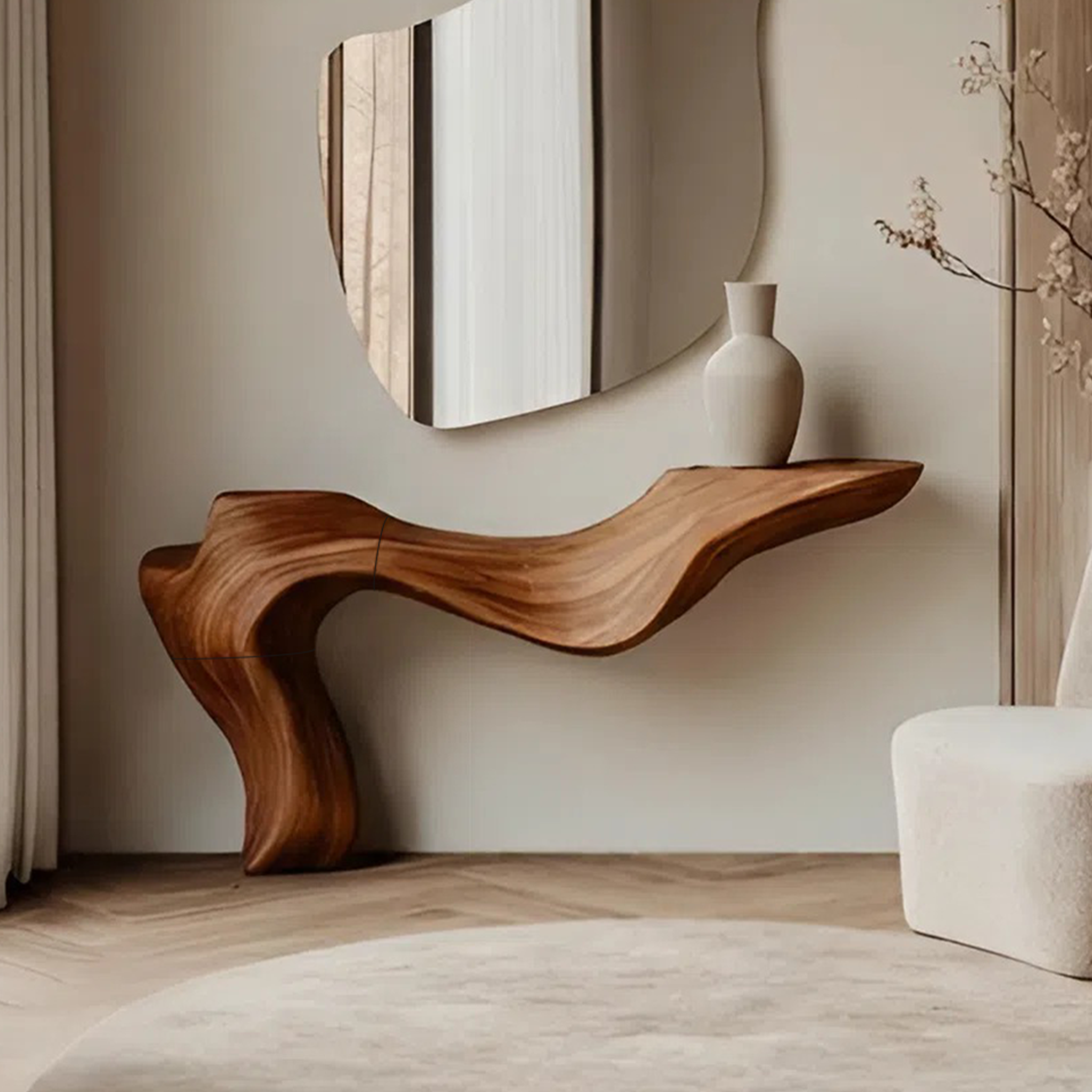 Rustic Live Edge Console Table For Entryway Design Ideas SILDTTNCS001