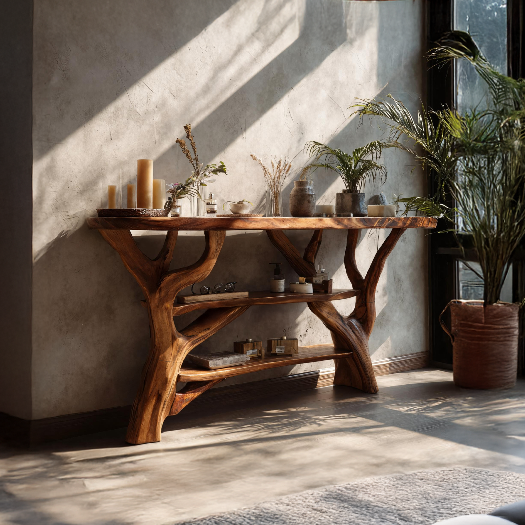 Farmhouse Live Edge Entryway Table For Bedroom Farmhouse Home Decor SILDTTNCS060