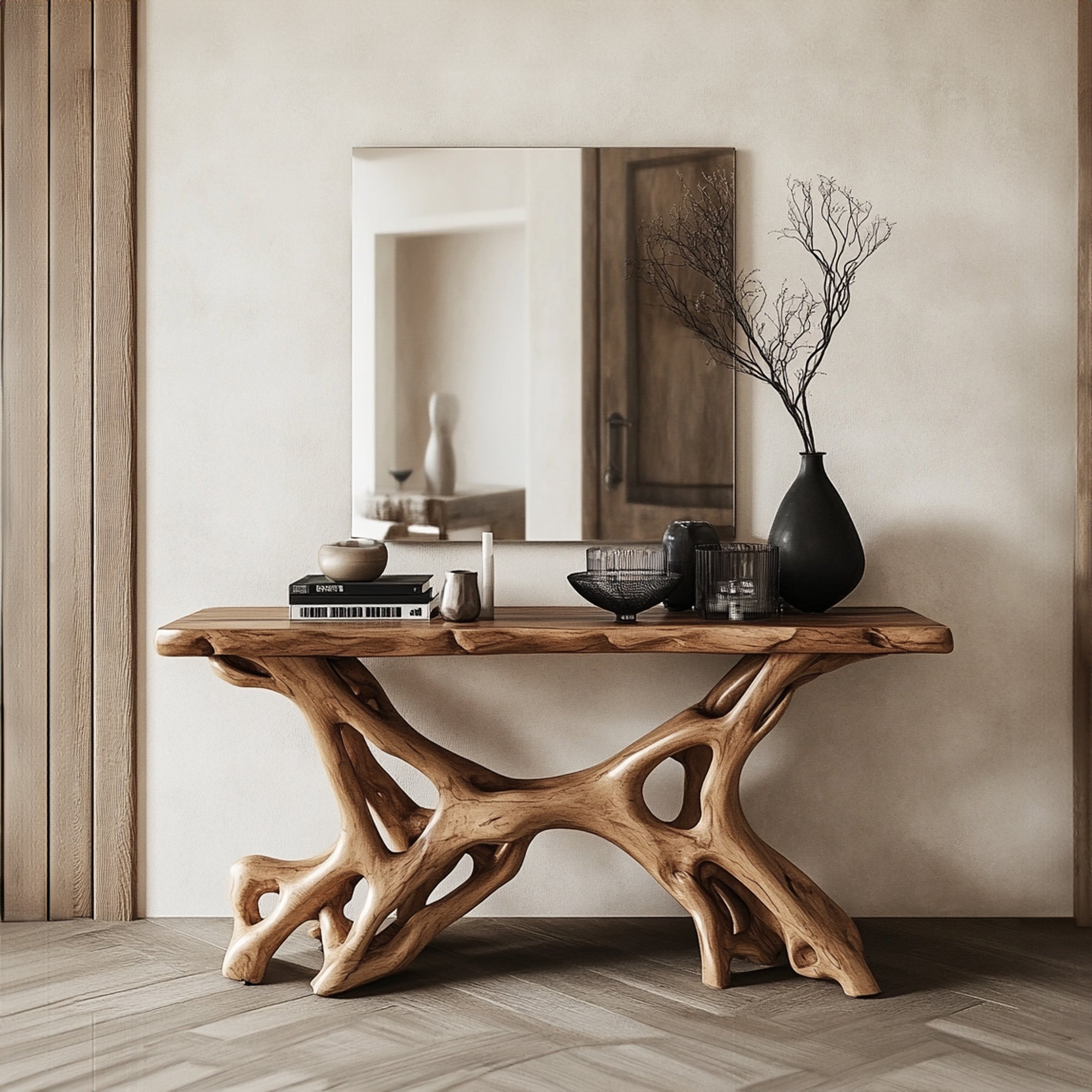 Rustic Console Table Handcrafted SILDTCS043