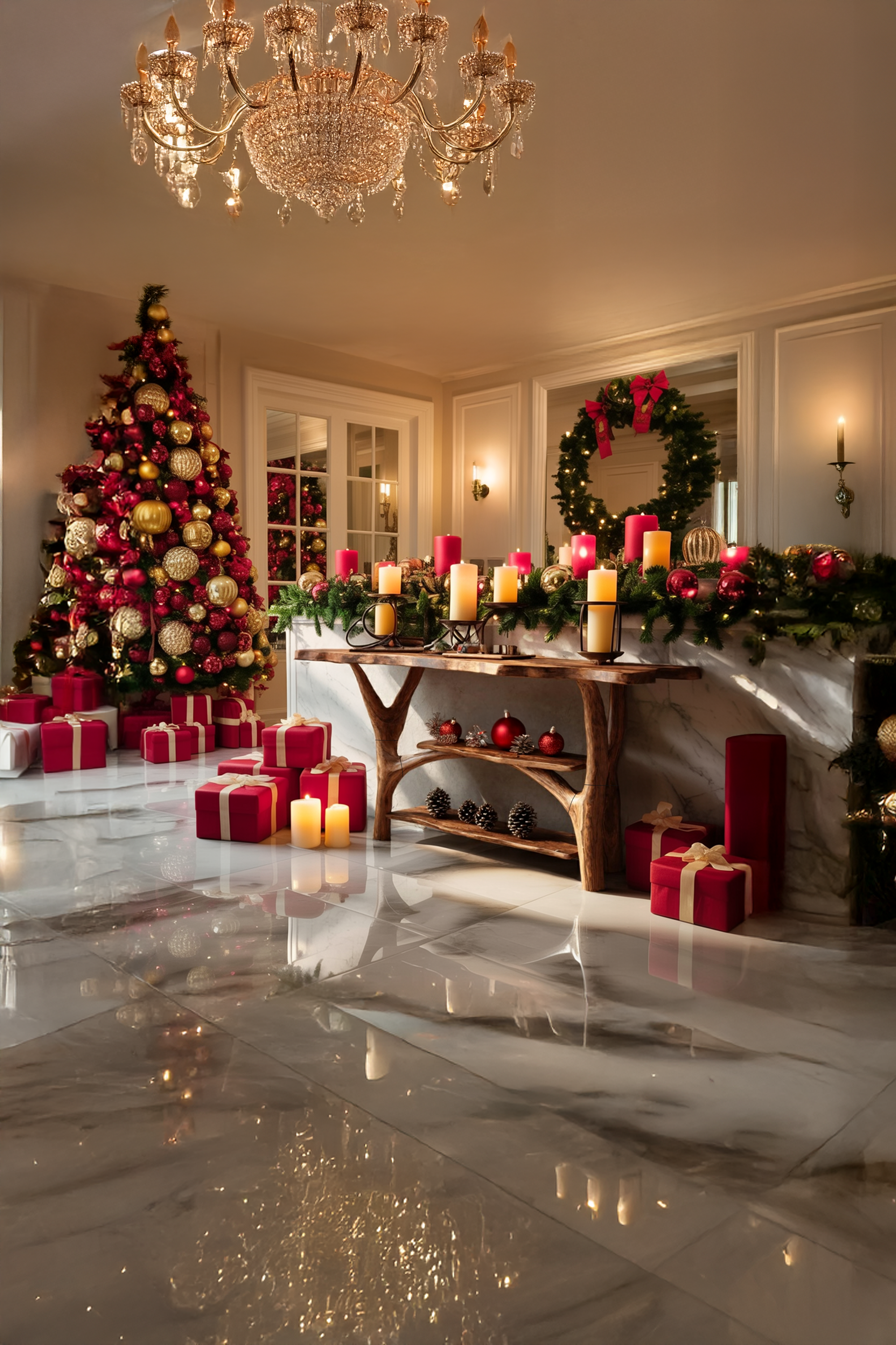 Handcrafted Live Edge Entryway Table For Holiday Furniture Xmas Accent SILDTTRCSC035