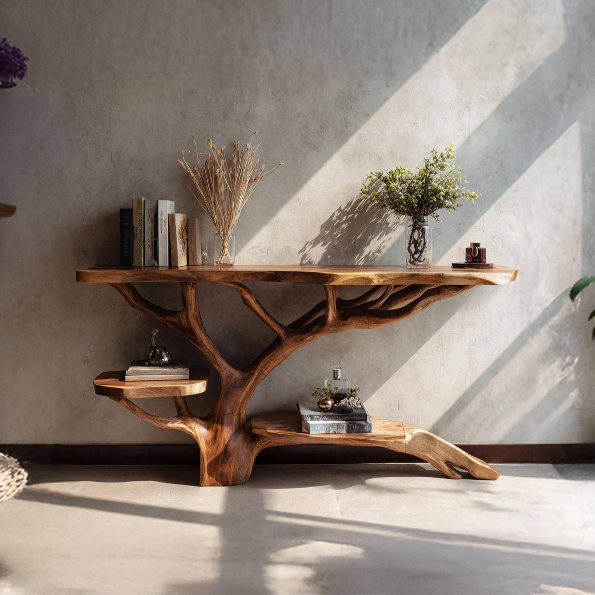 Farmhouse Solid Wood Console Table For Cozy Rustic Home Interior SILDTTNCS030