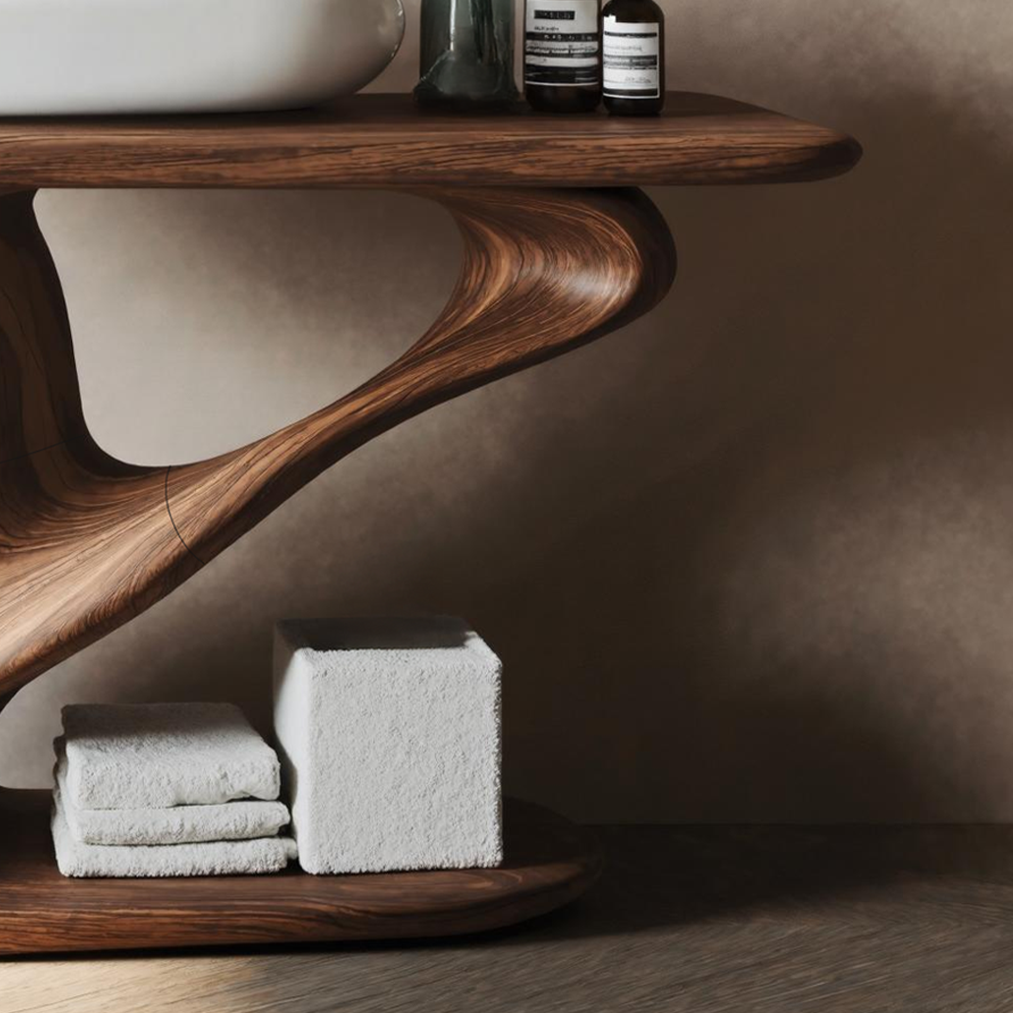 Rustic Live Edge Vanity For Organic Bathroom Feel SILDTTNBRV005