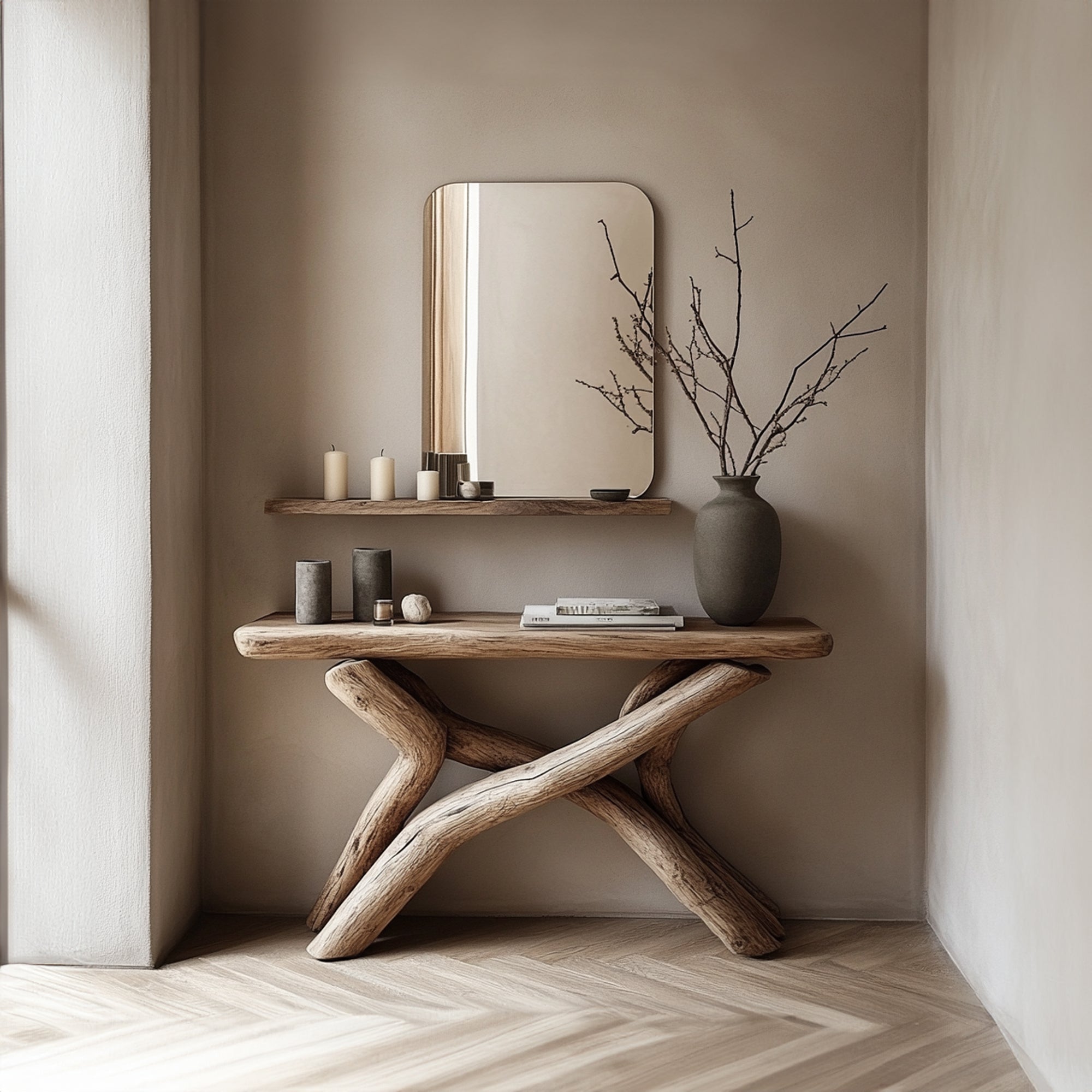 Rustic Console Table Farmhouse SILDTCS039