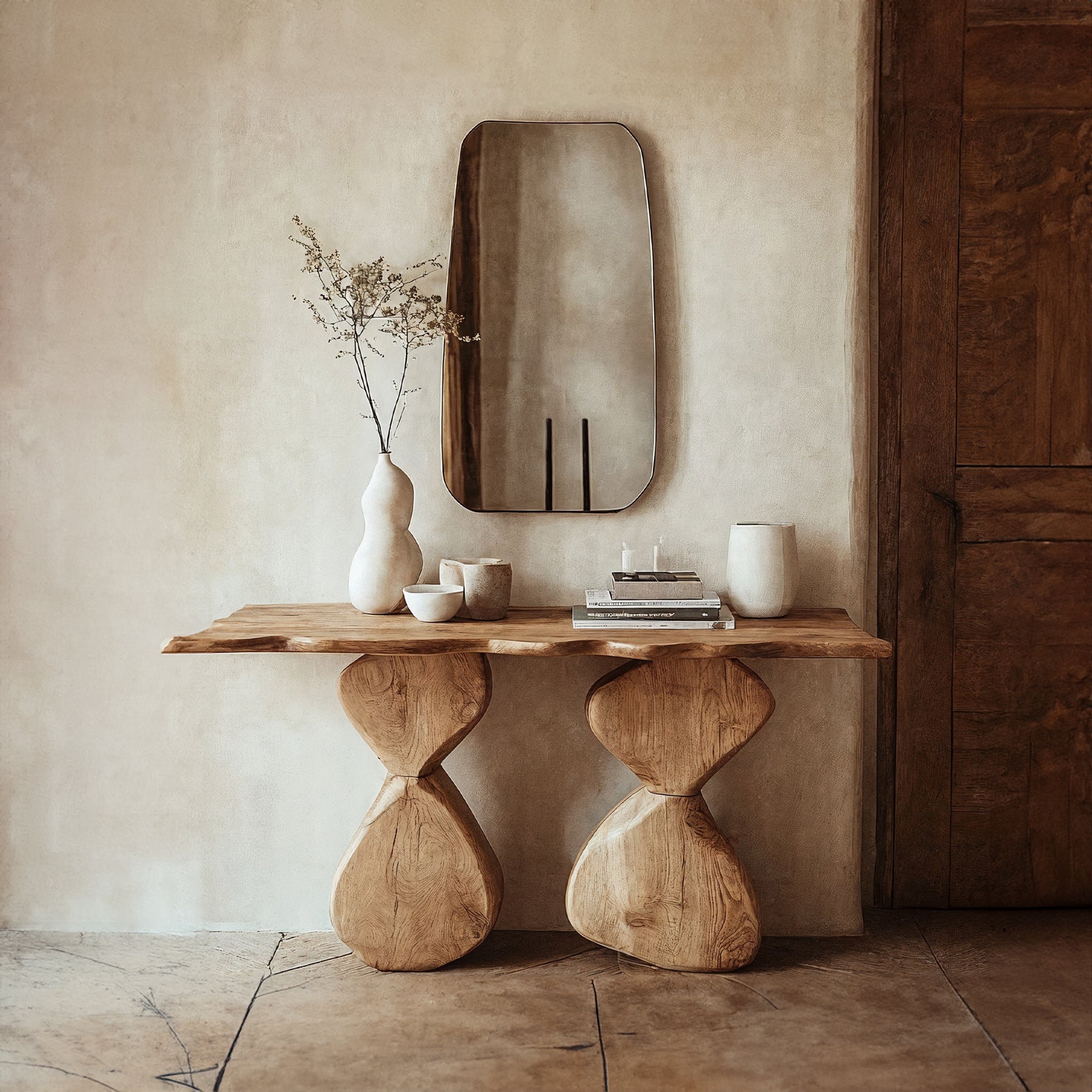 Entryway Console Table Solid Wood SILDTCS046