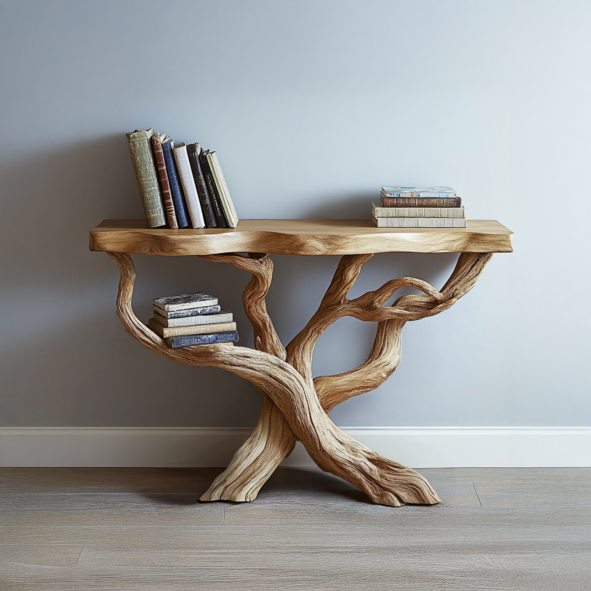 Rustic Console Table Handcrafted Solid Wood Decor Home Gift SINLCS051