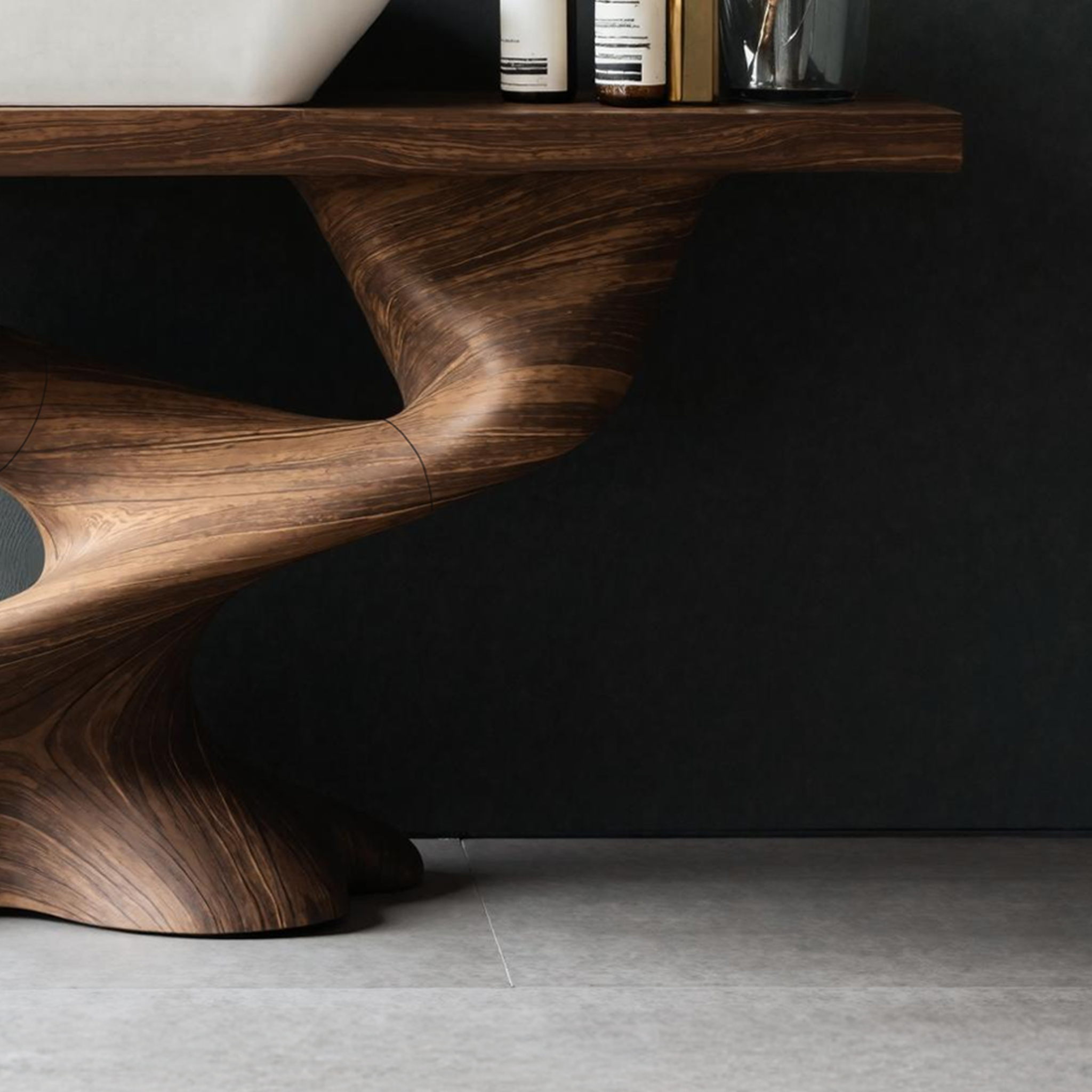 Handcrafted Solid Vanity For Unique Bathroom Design SILDTTNBRV011