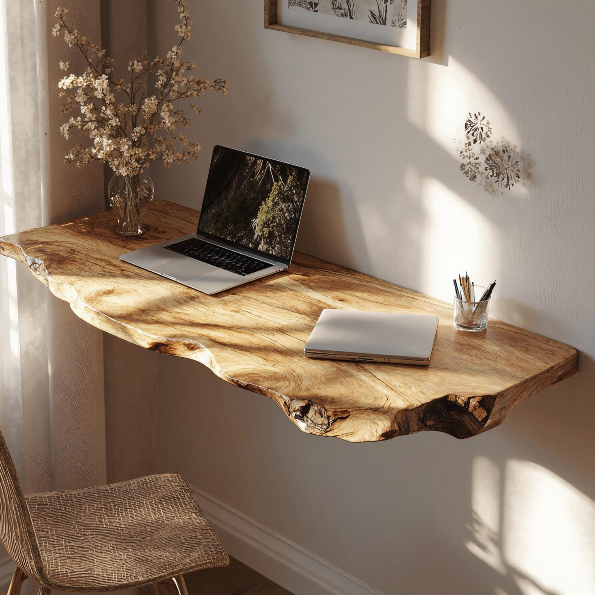 Vintage Wooden Floating Table For Stylish Living Room Furniture SILDTTRFLD005