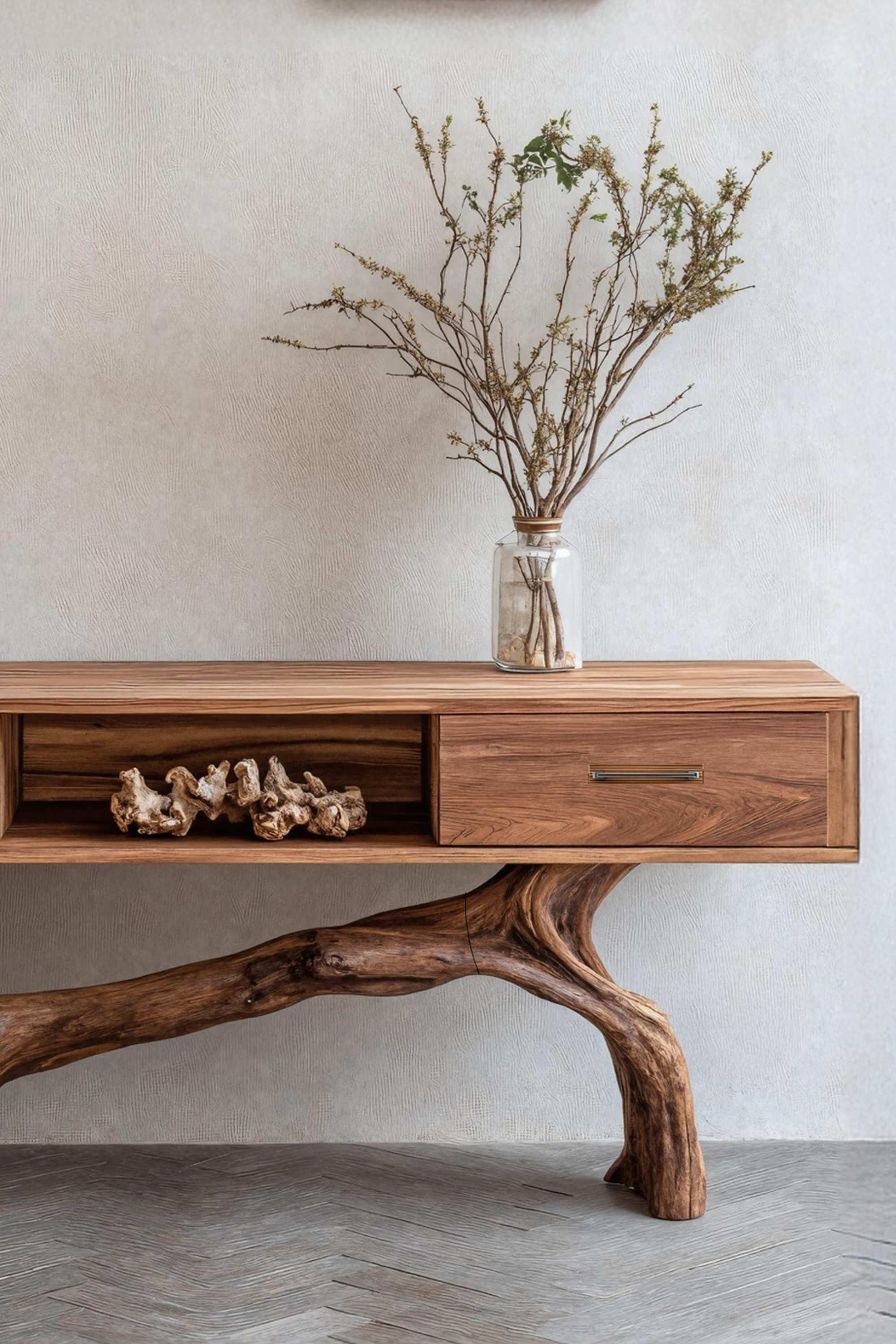 Handcrafted Live Edge Entryway Table For Furniture Decor Accent SILDTTRCS007