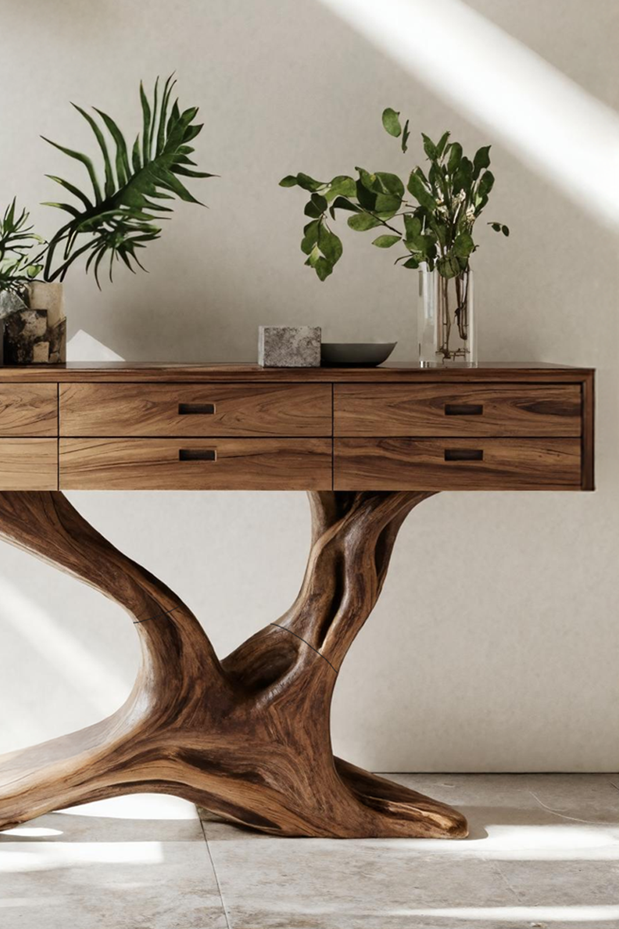Mid Century Solid Wood Dressing Table For Bedroom Minimalist Style SILDTTRCS009