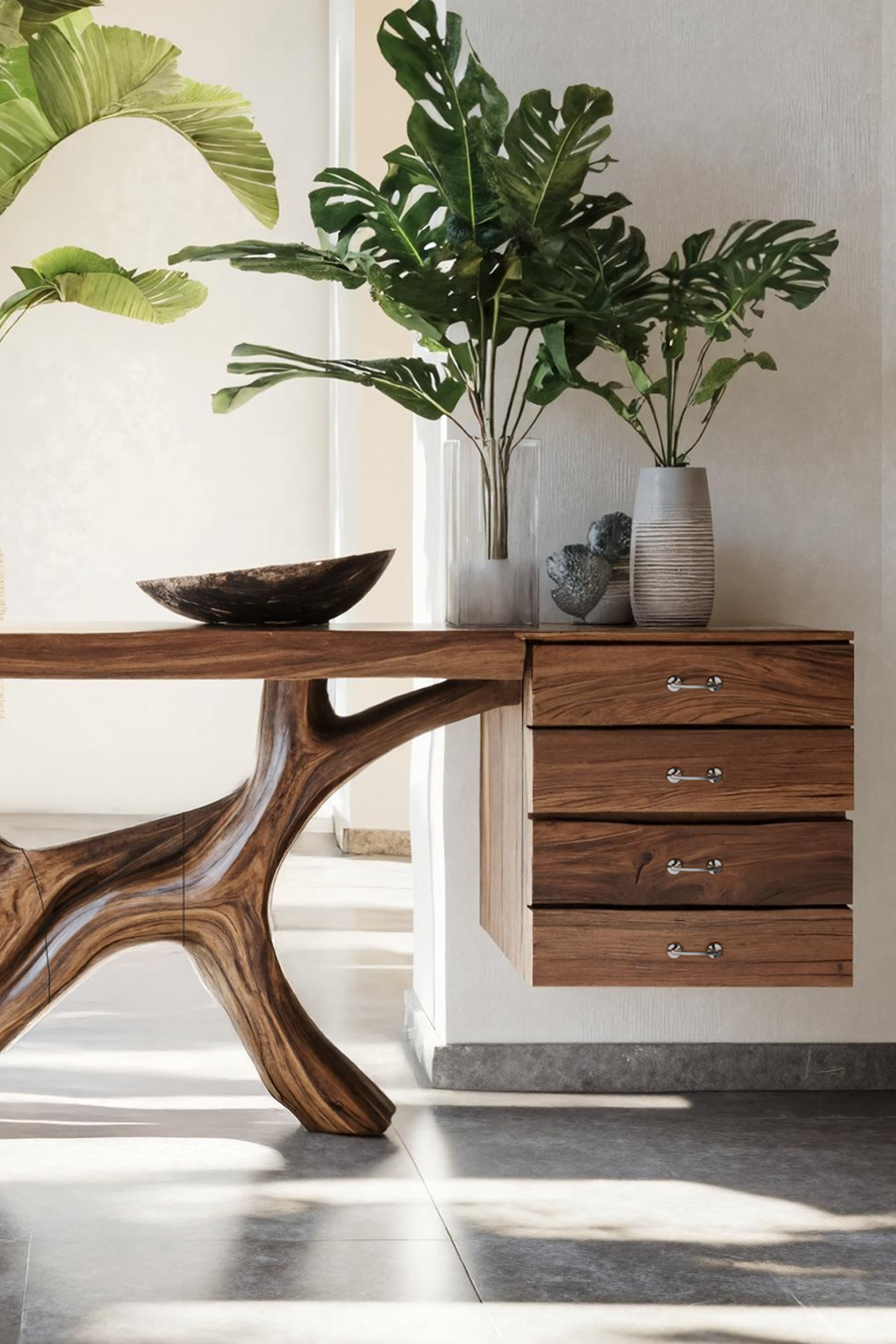 Mid Century Wooden Console Table For Furniture Decor Boho Vibes SILDTTRCS025