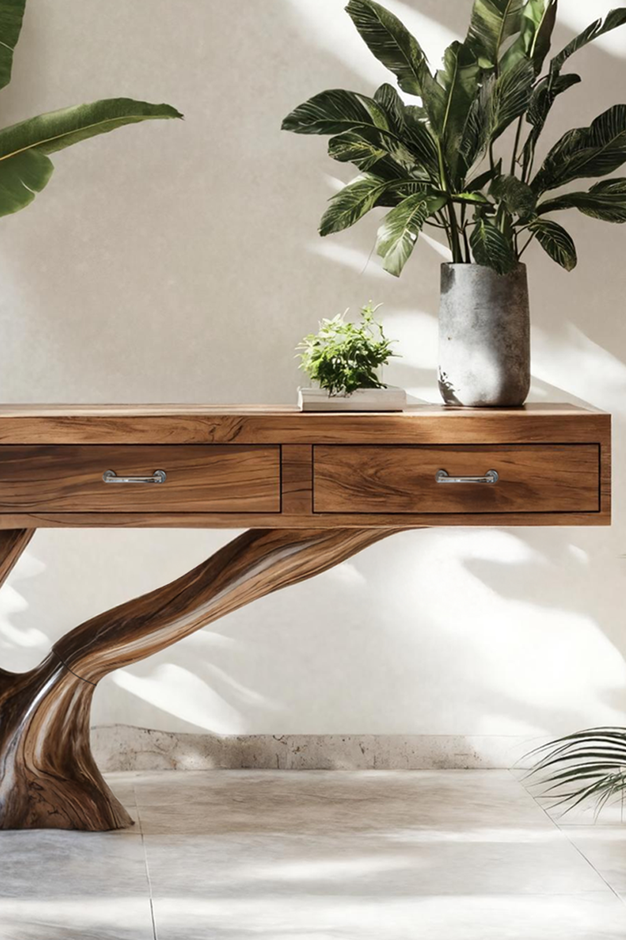 Farmhouse Live Edge Entryway Table For Furniture Decor SILDTTRCS018