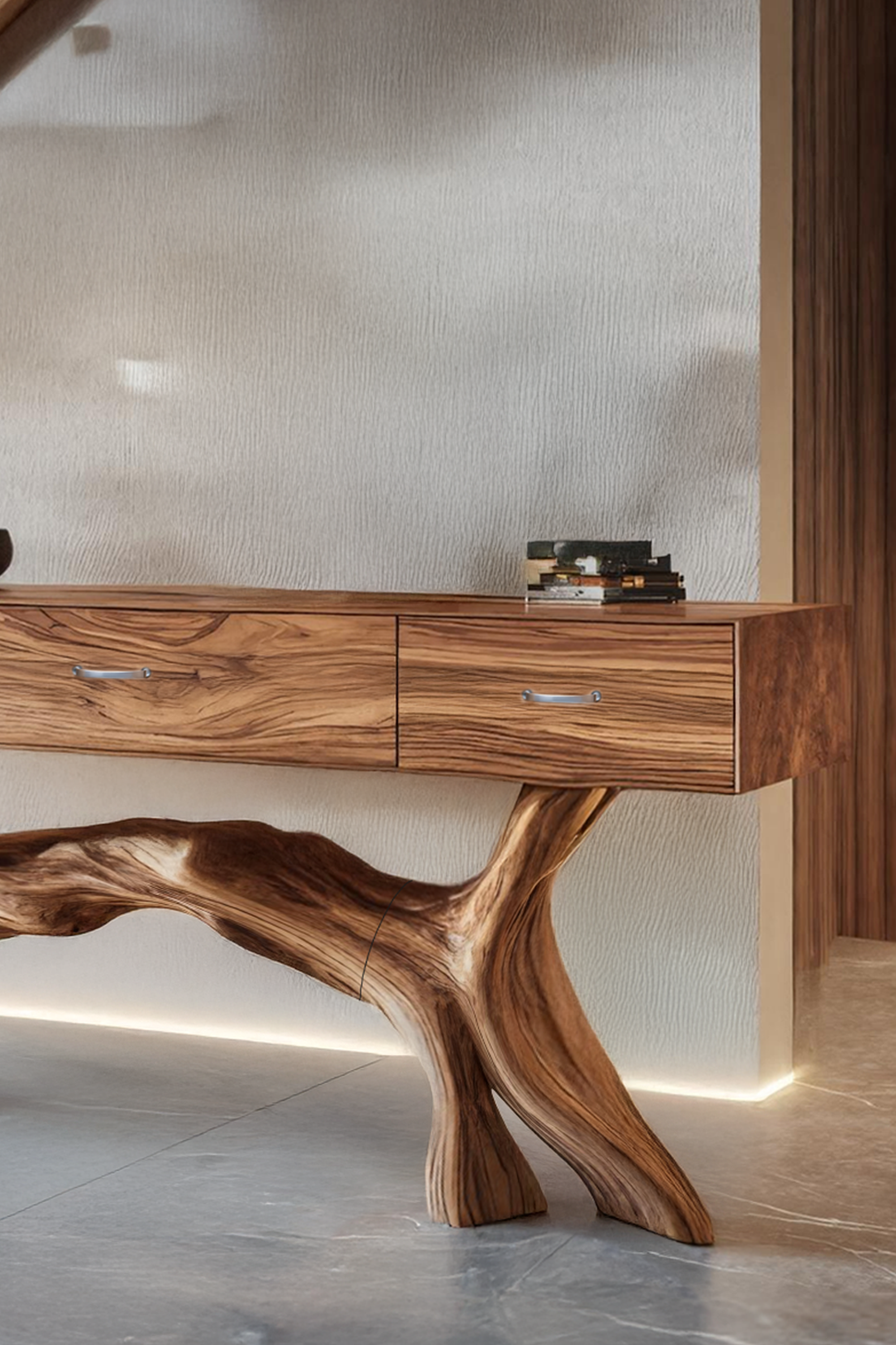 Rustic Wooden Console Table For Furniture Decor With Storage Ideas SILDTTRCS016