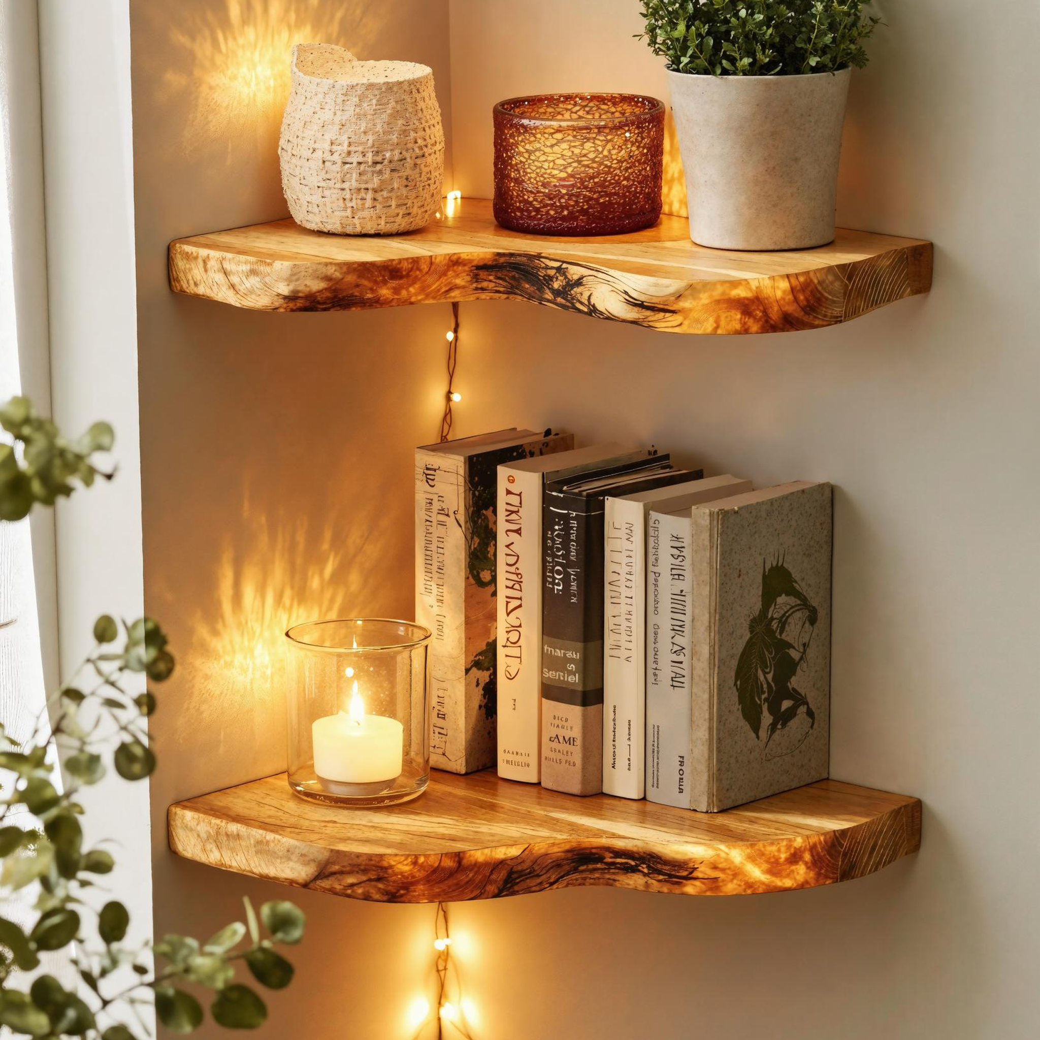 Handcrafted Floating Corner Shelf For A Minimalist Look SILDTCN083