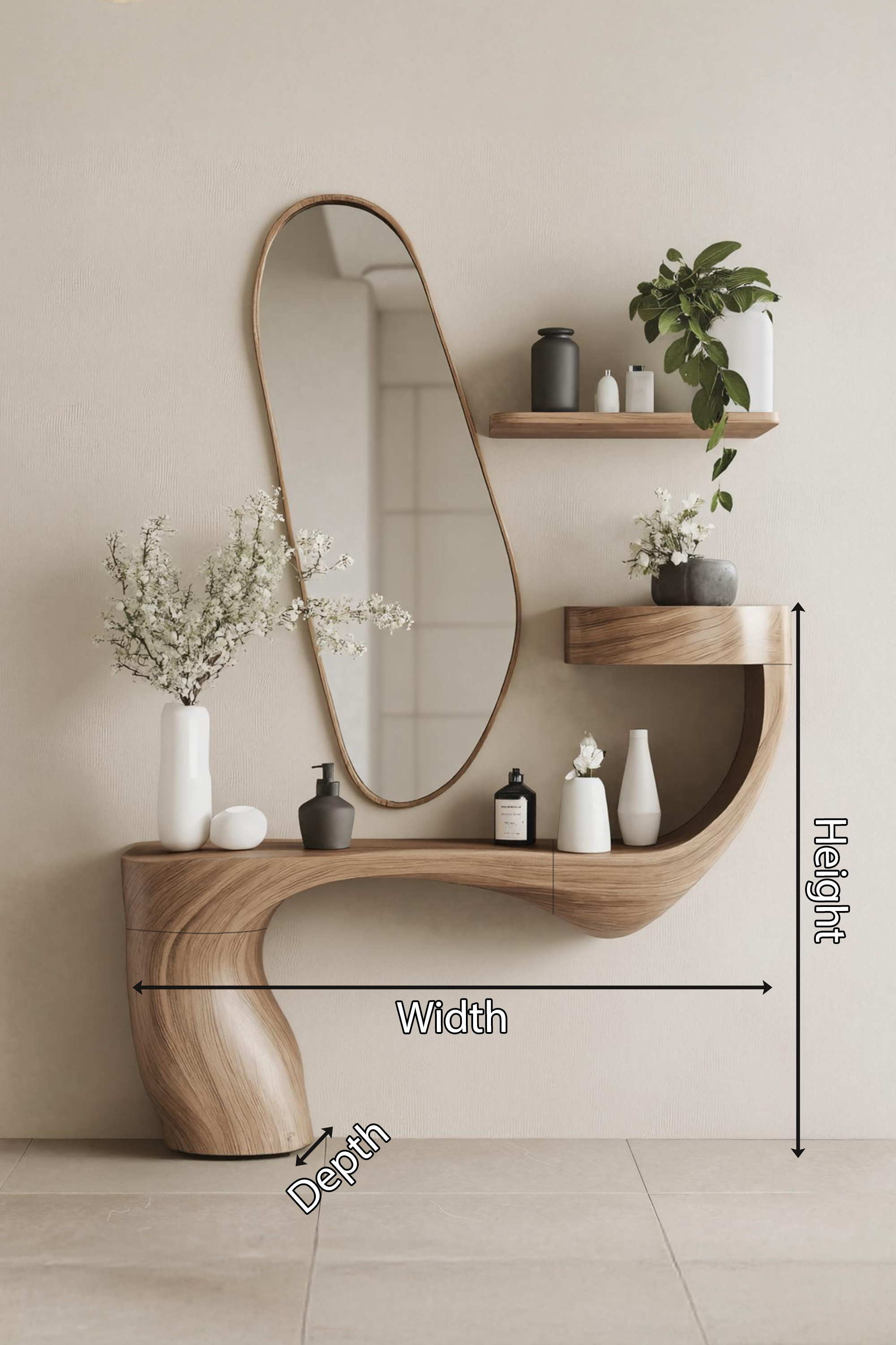 Farmhouse Live Edge Vanity for Modern Bathroom Decor SILDTTNMV008