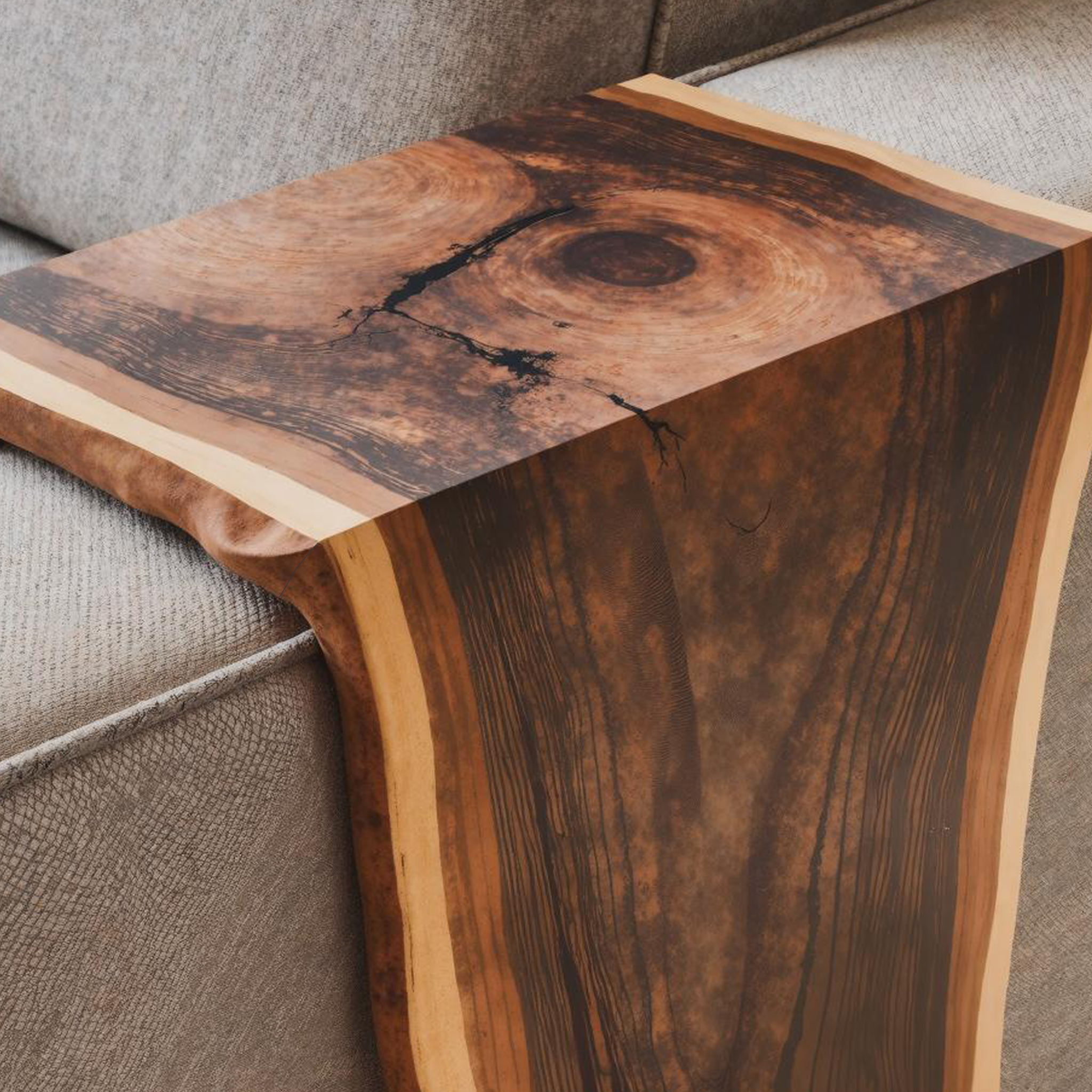 Solid Wood Sofa Armrest Table For Living Room Organization SILDTAR009