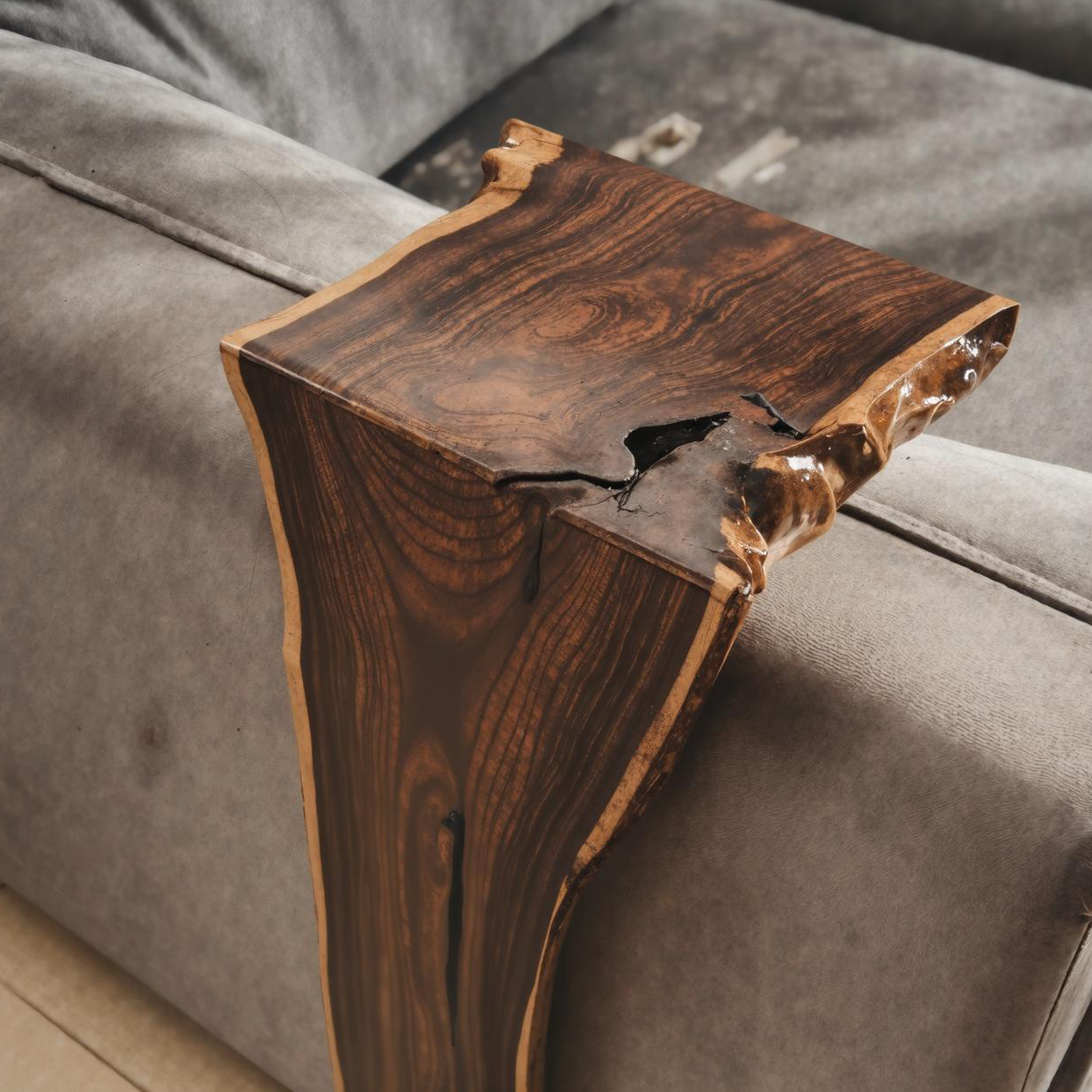 Rustic Farmhouse Sofa Armrest Table For Living Room Furniture SILDTAR003