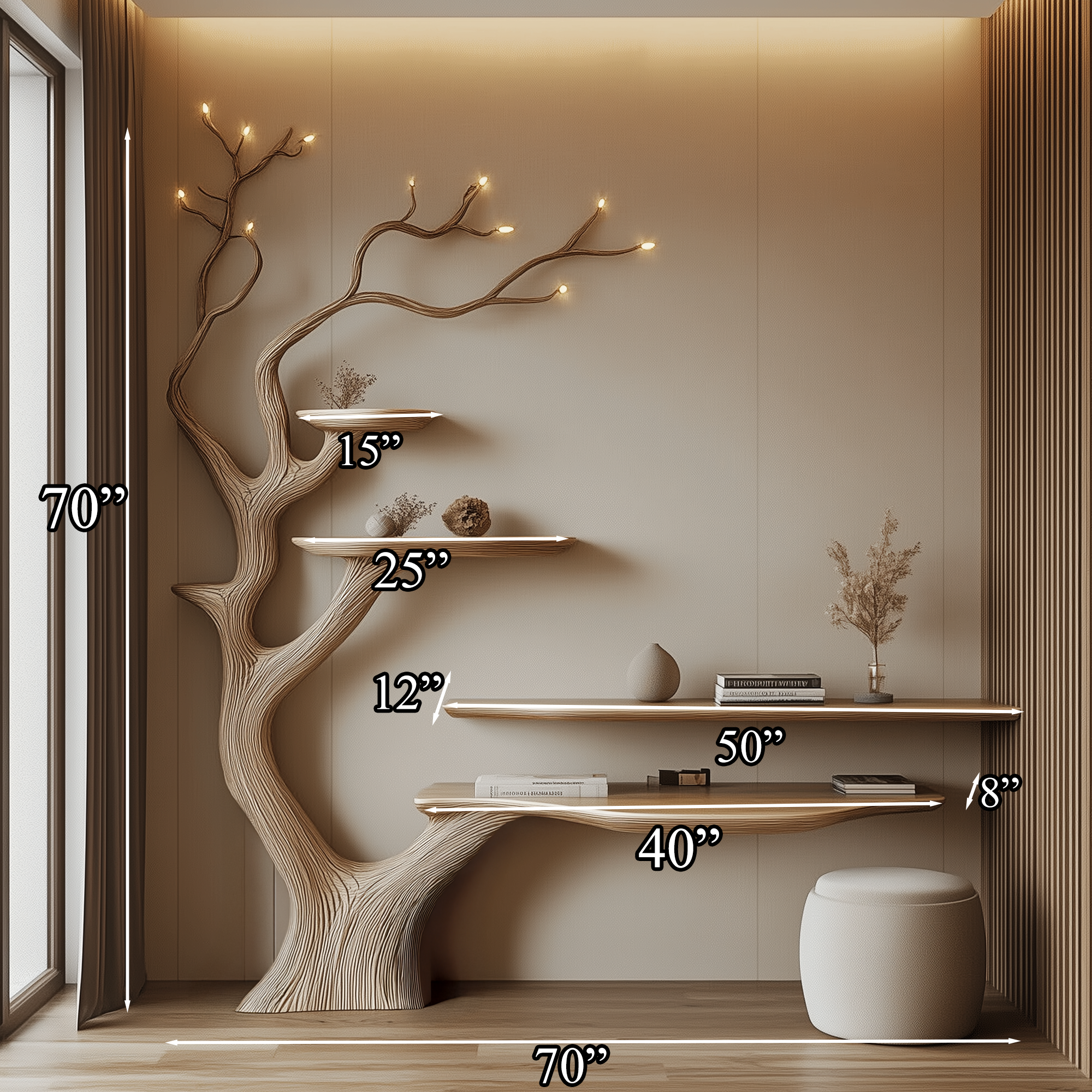 Unique Style Desk Handcrafted Decor Living Room Gift SINLTB150