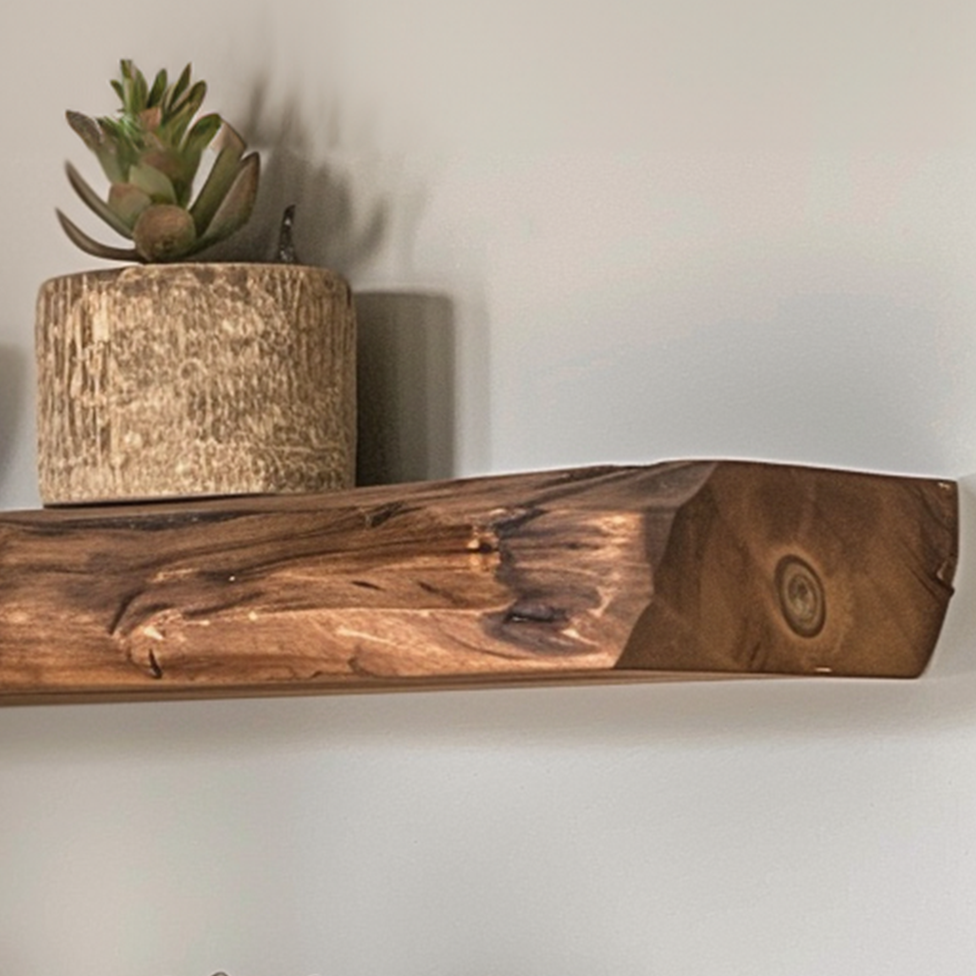 Rustic Floating Shelf Solid Wood SINLFL036