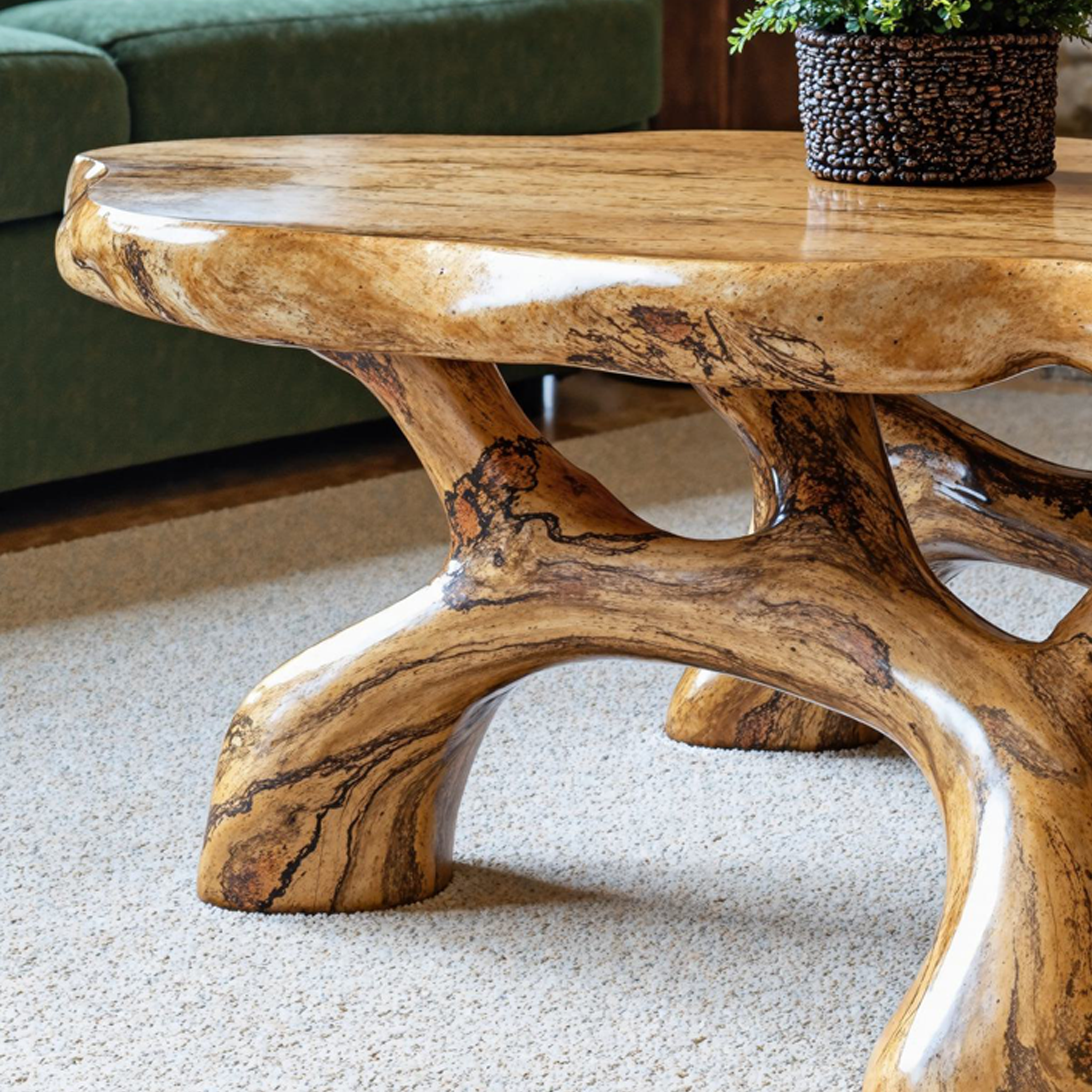 Rustic Wood Coffee Table For Living Room SILDTCF052