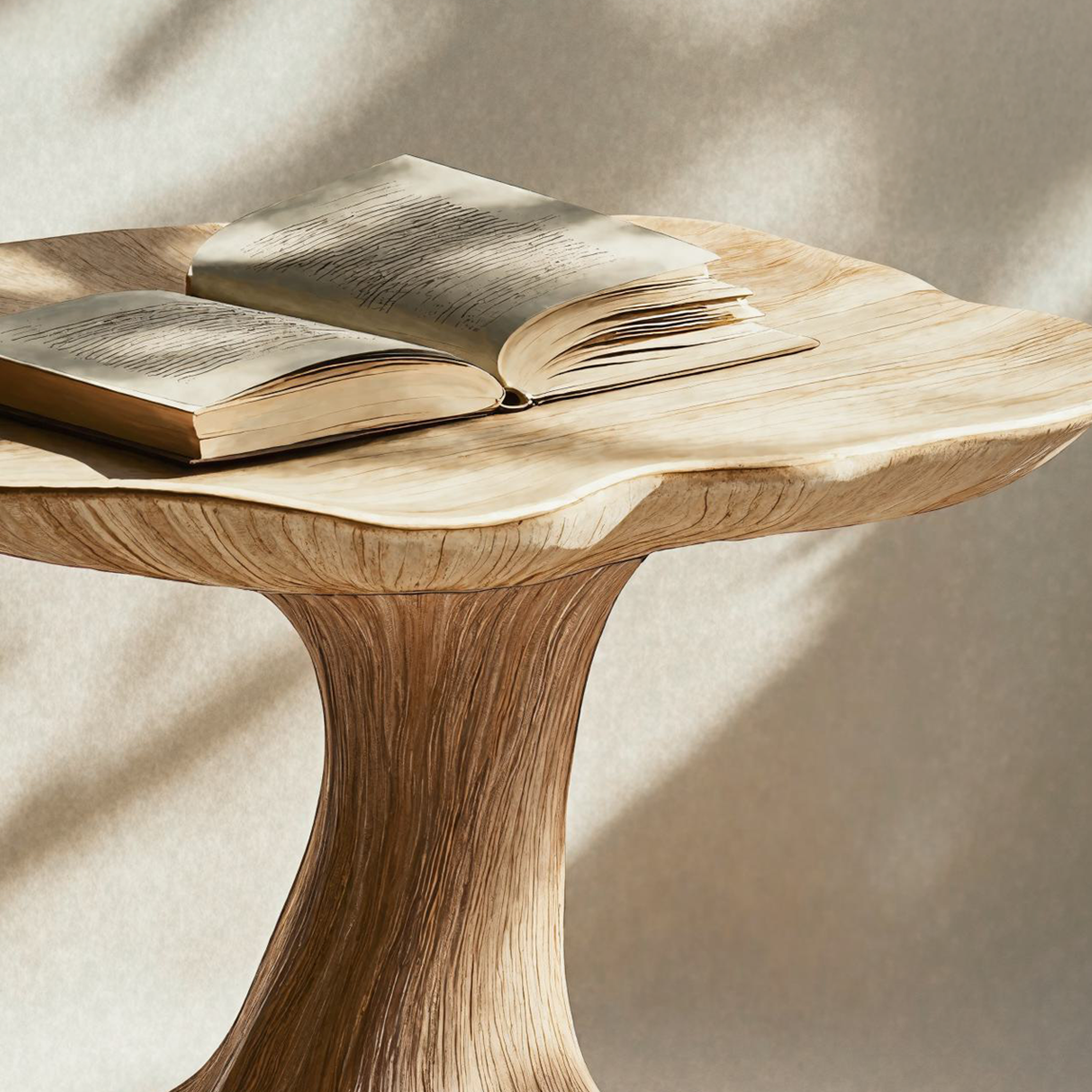 Rustic Live Edge Mushroom End Table For Lounge Room Natural Warmth SILDTEN101