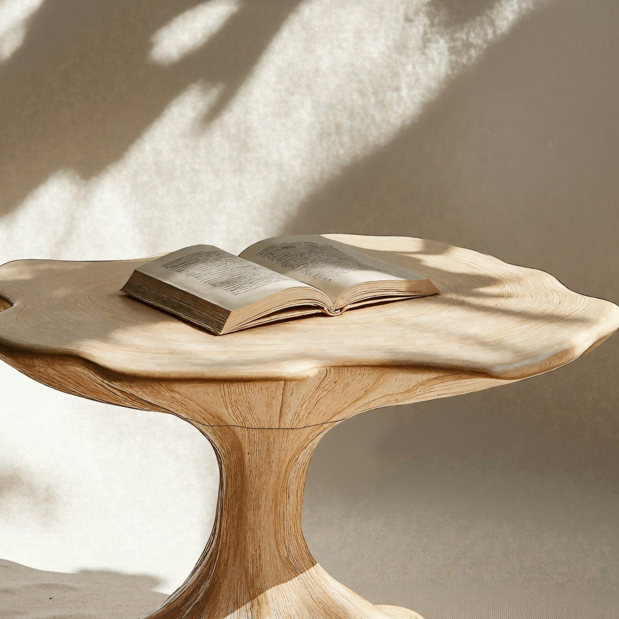 Minimalist Wood Mushroom End Table For Family Room Clean Design SILDTEN102
