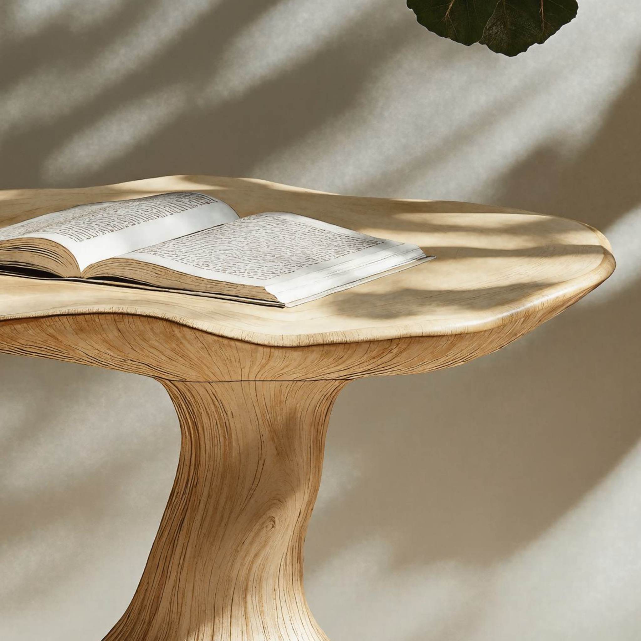 Rustic Live Edge Wood Mushroom End Table For Small Living Room Space SILDTEN103