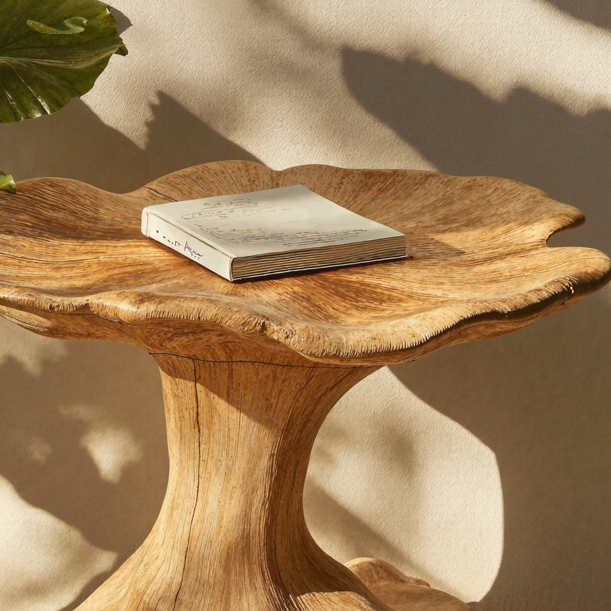 Modern Minimal Wood Mushroom End Table For Lounge Area Simplicity SILDTEN105