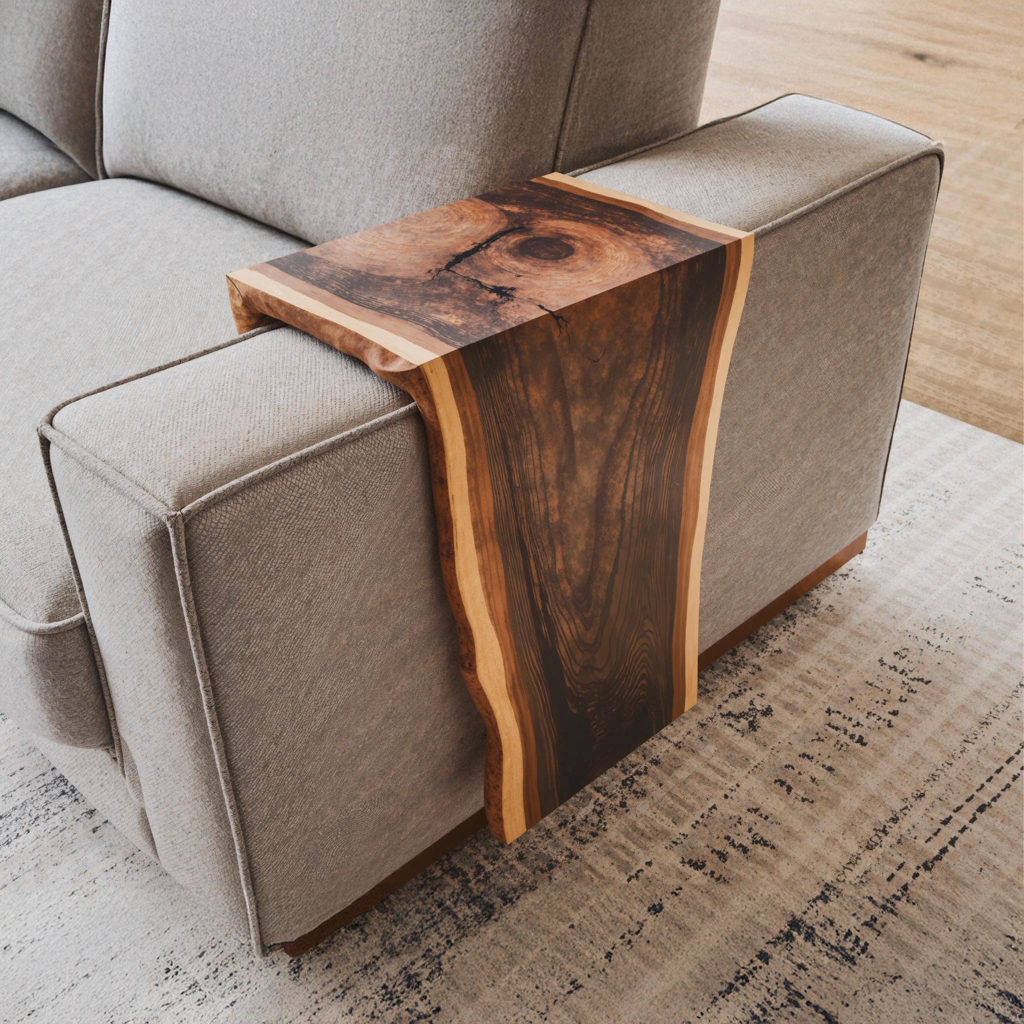 Solid Wood Sofa Armrest Table For Living Room Organization SILDTAR009